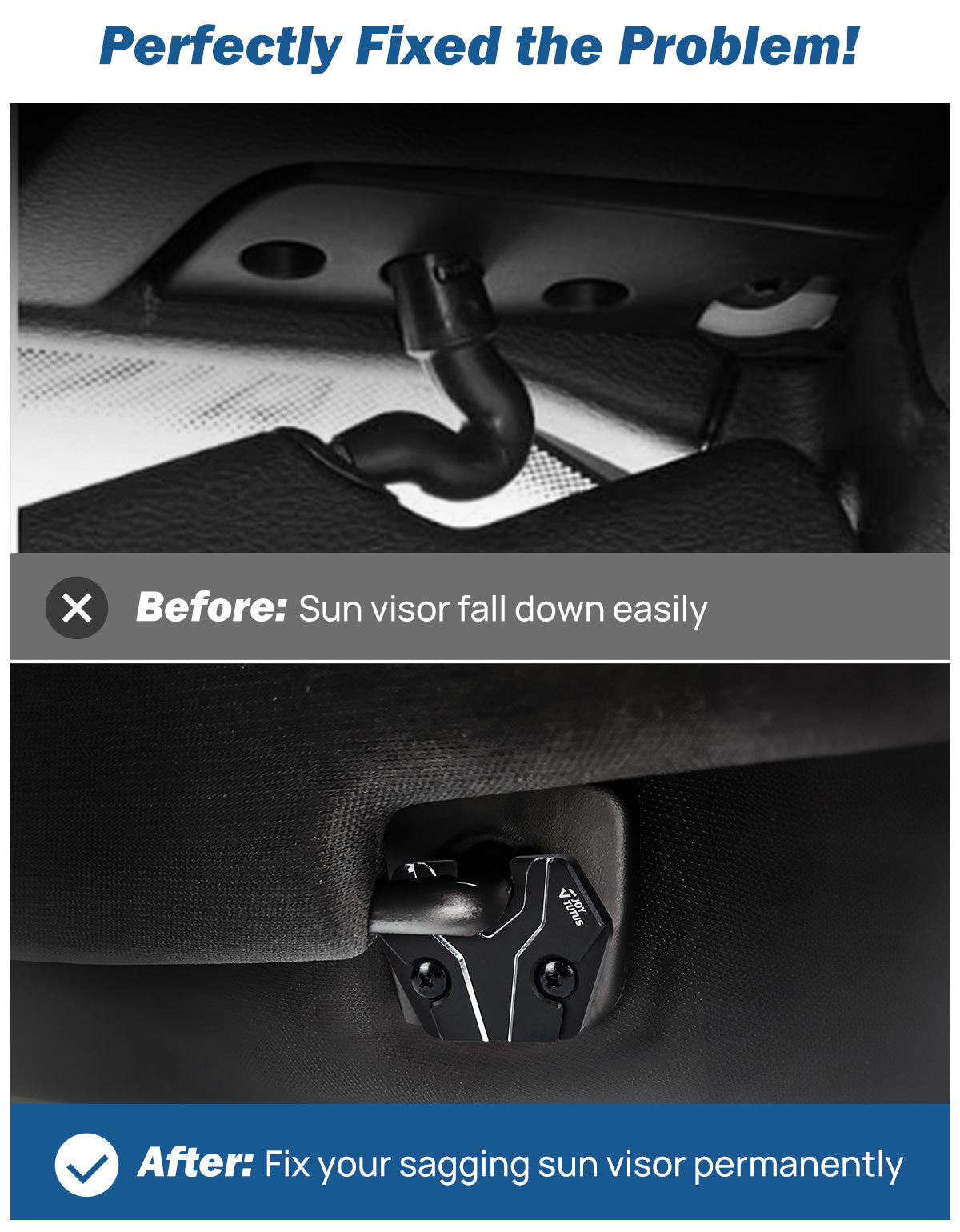 Sun Visor Repair Kit for Ram 1500 (2019–2026) – Aluminum Clips 2-Pack