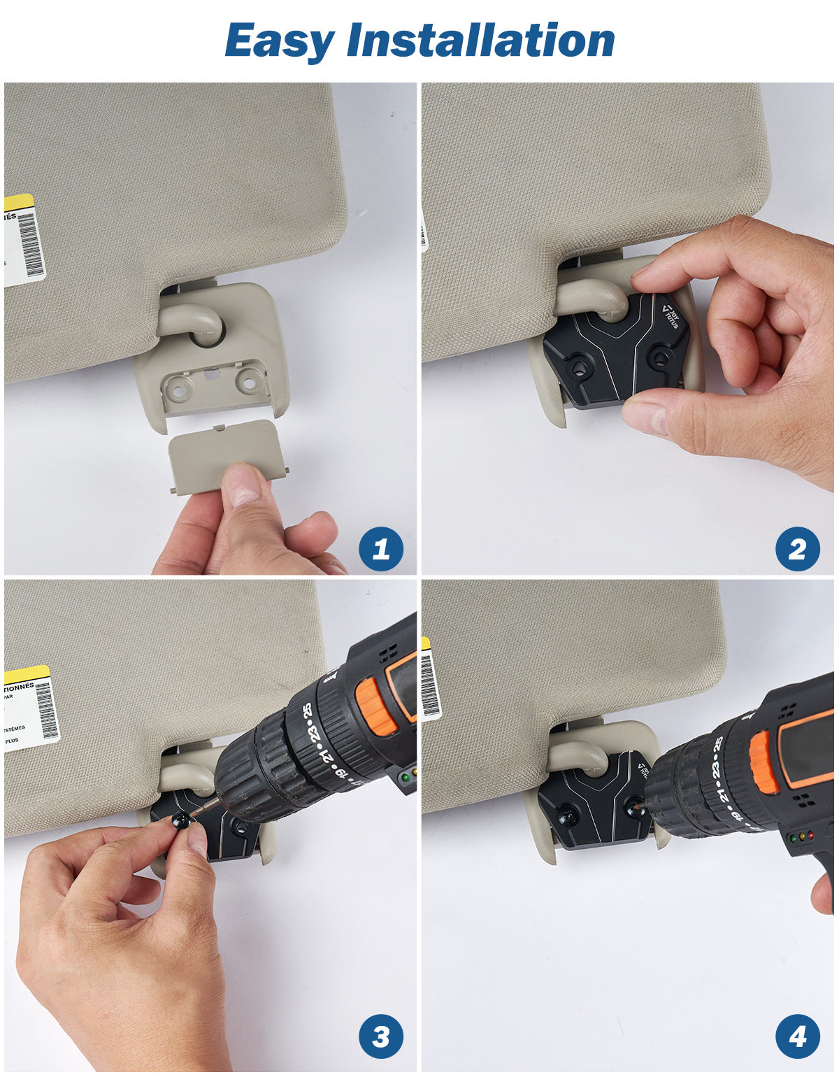 Sun Visor Repair Kit for Ram 1500 (2019–2026) – Aluminum Clips 2-Pack