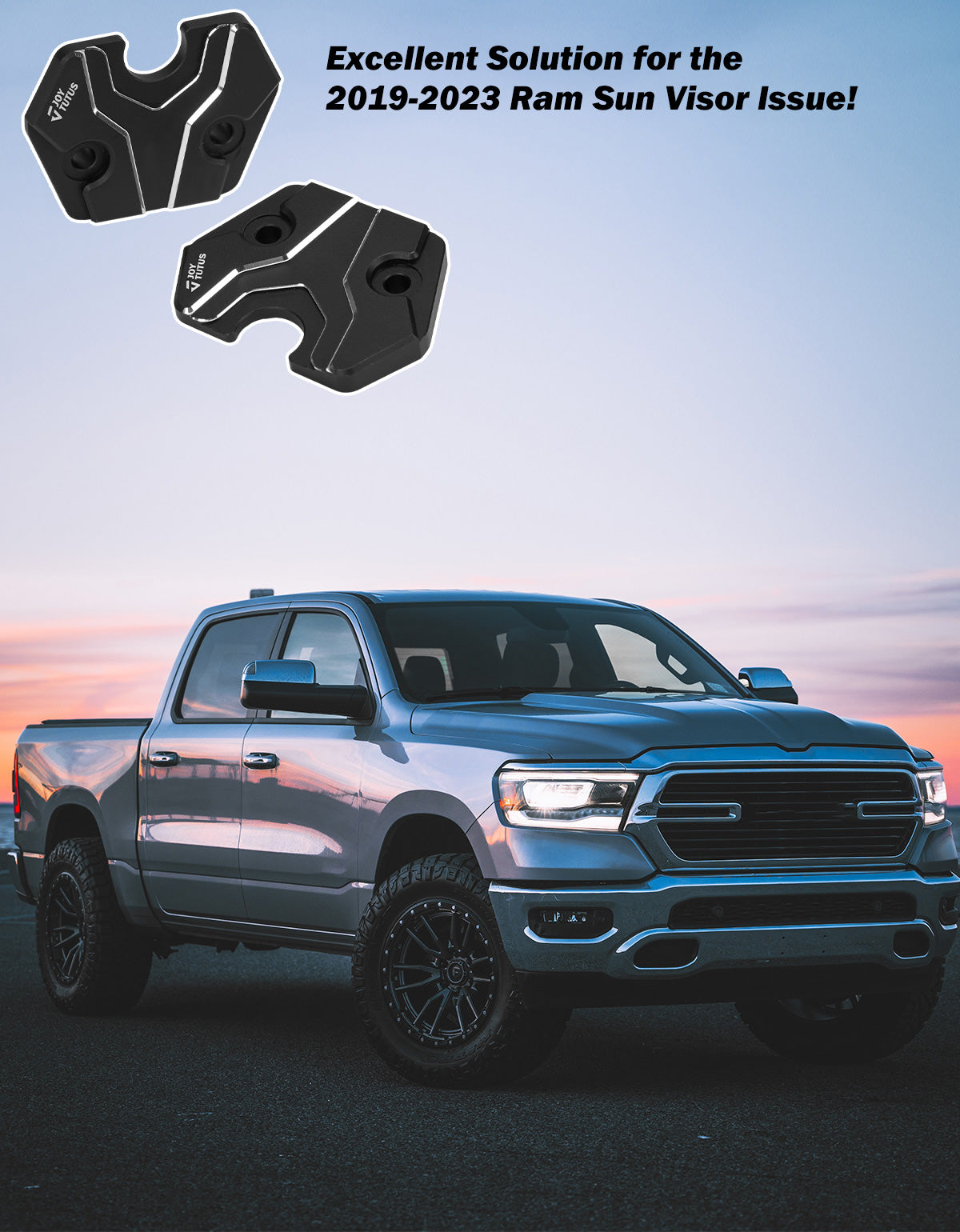 Sun Visor Repair Kit for Ram 1500 (2019–2026) – Aluminum Clips 2-Pack