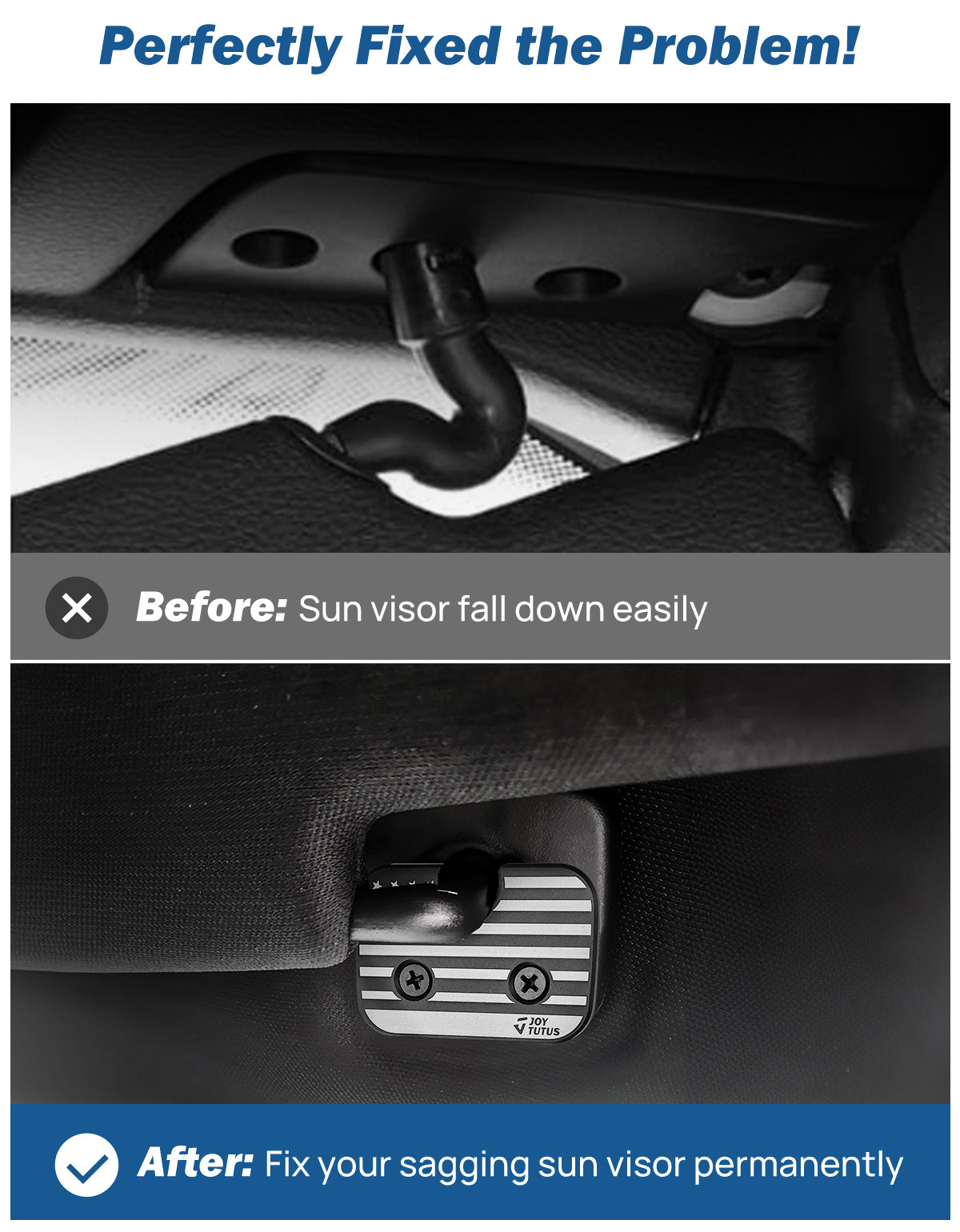 Ram 1500 (2019–2026) Sun Visor Repair Kit – Aluminum Clips 2-Pack