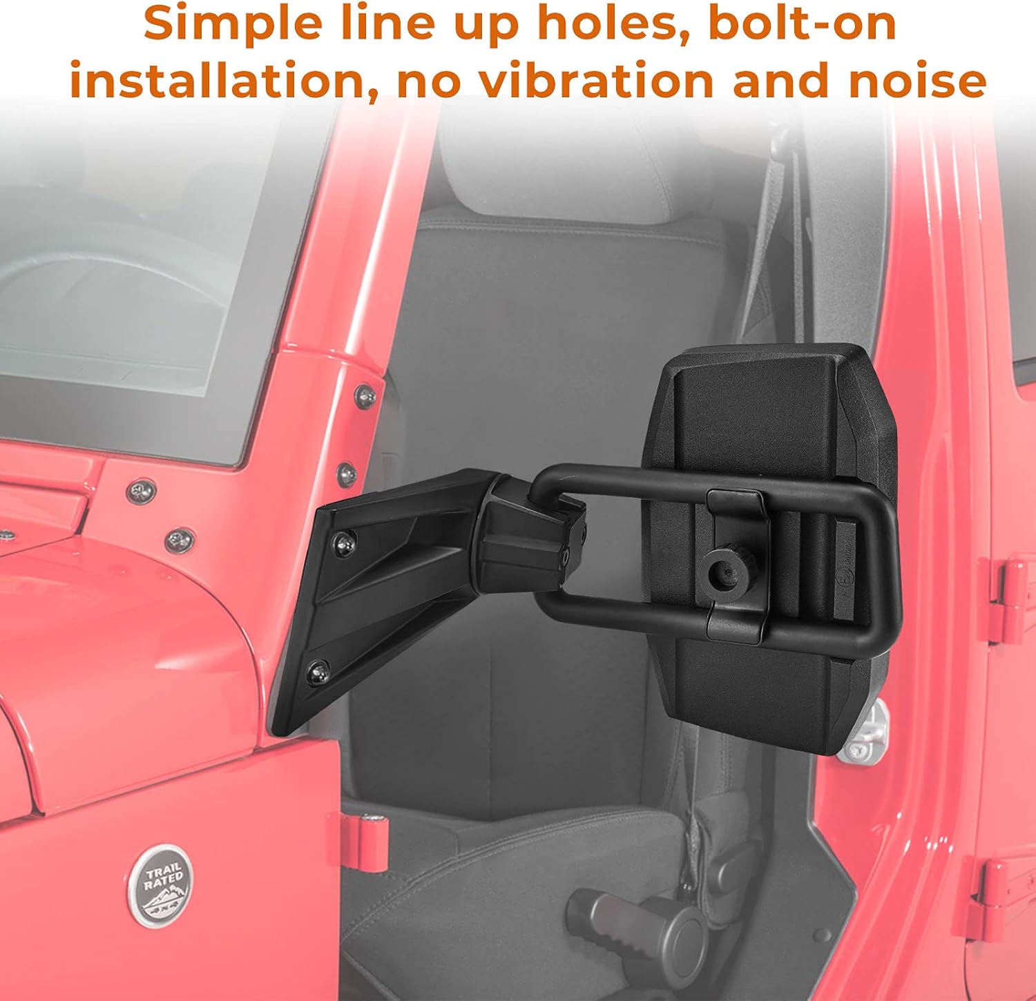 Quick-Release Doors Off Mirrors for Wrangler JK/JKU 2007–2018