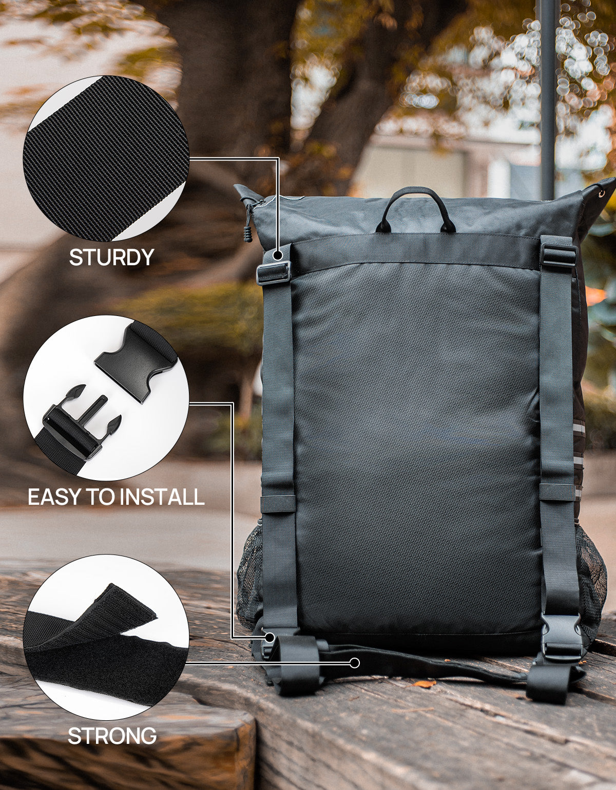 Larger Capacity Cargo Spare Tire Bag fitment for Tires from 30’’ to 40''