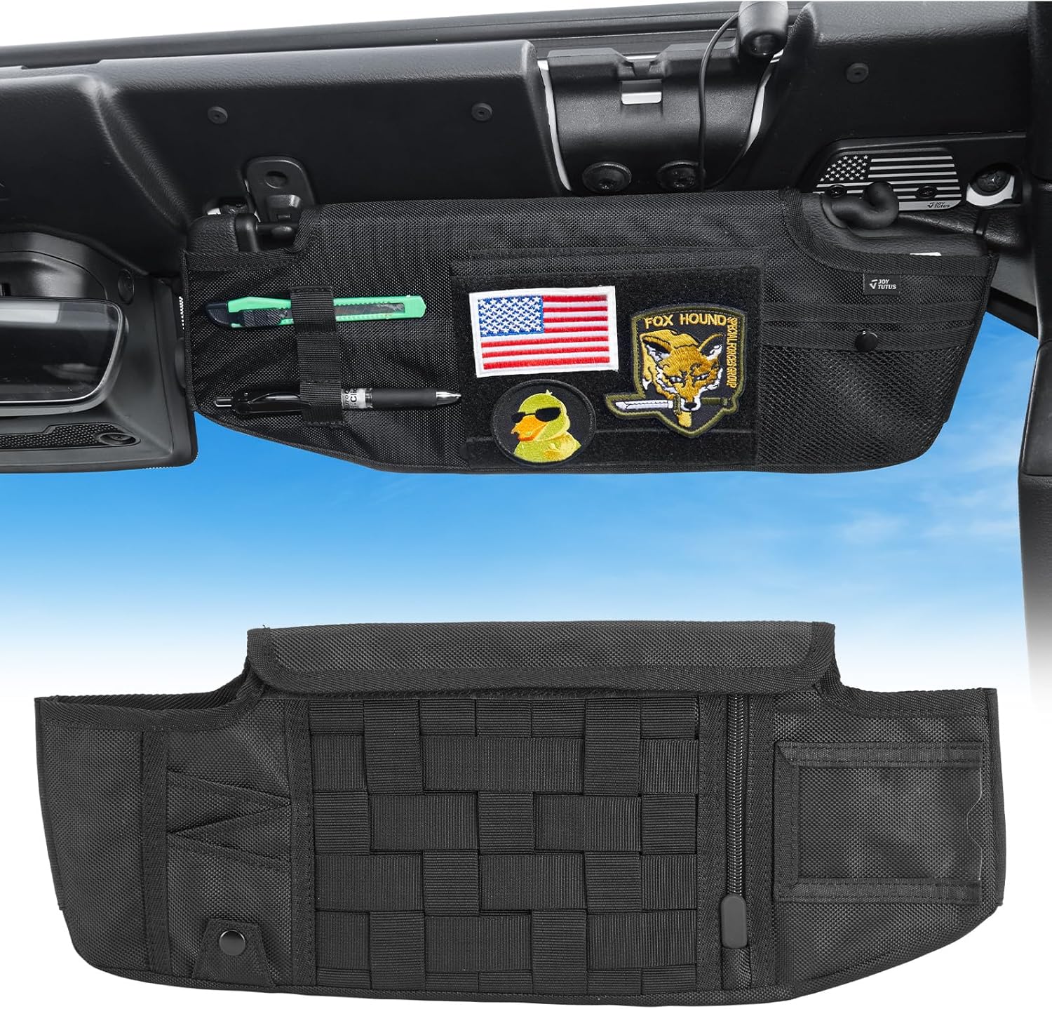 Sun Visor Organizer Compatible with Wrangler JL & JT 2018-2026