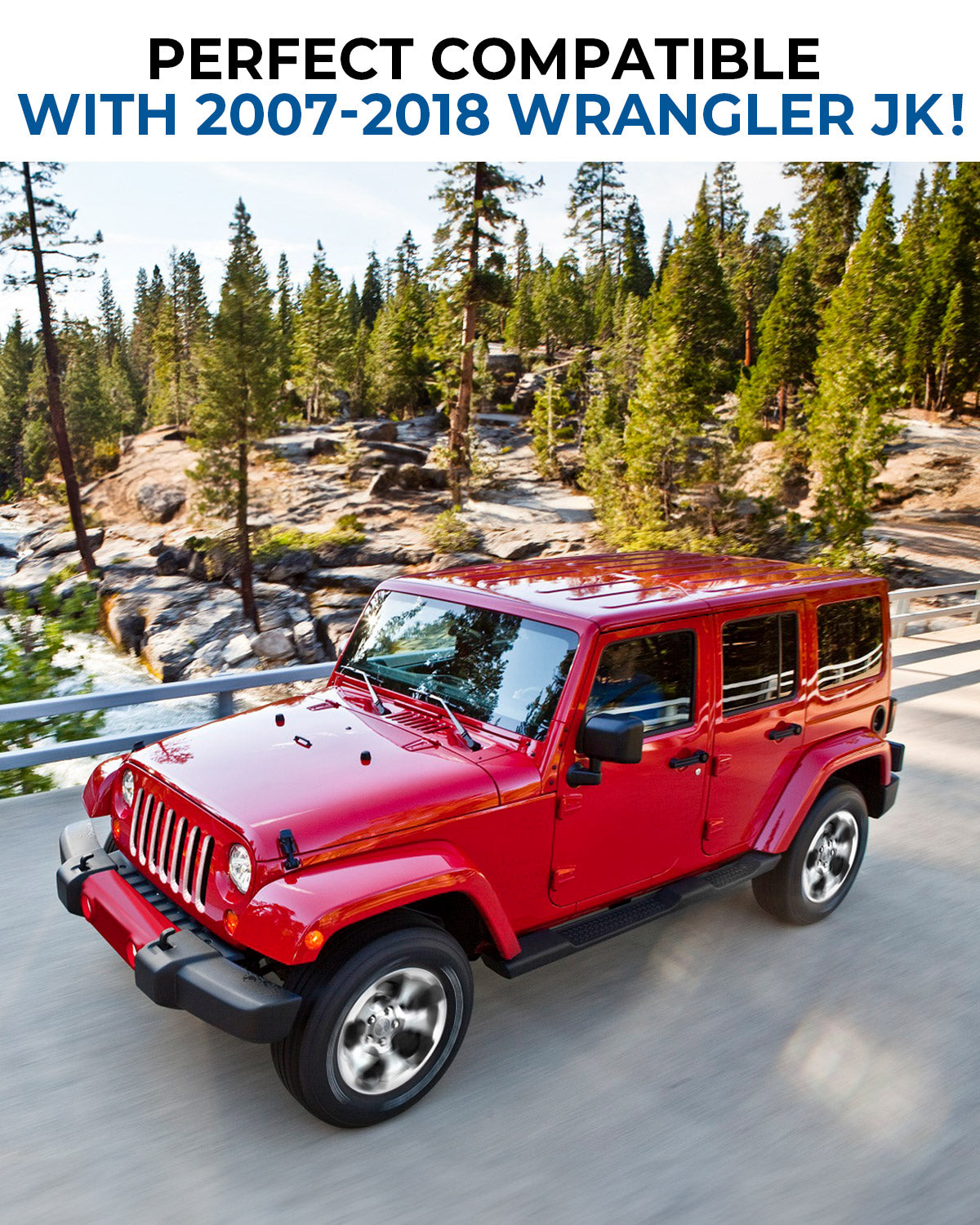 Front Door Limiting Strap Extension Brackets for Wrangler JK/JKU 2007–2018