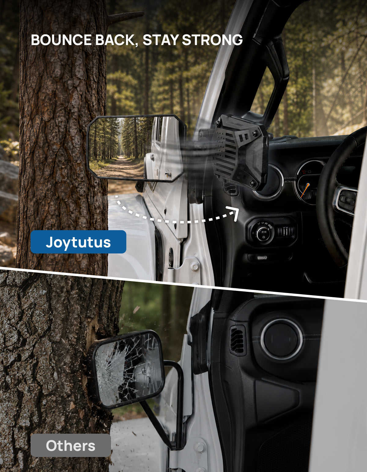 Jeep Mirrors Doors Off Compatible with Wrangler JL JK Gladiator JT