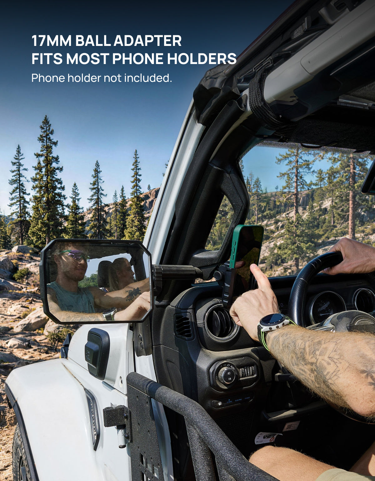 Jeep Mirrors Doors Off Compatible with Wrangler JL JK Gladiator JT