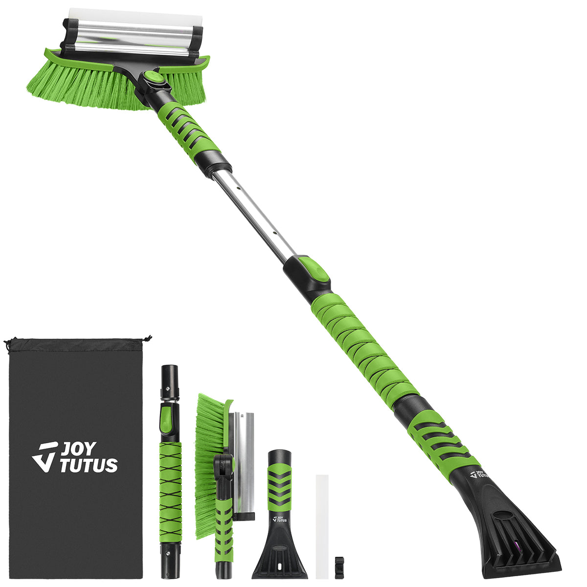 41.5″ Extendable Snow Brush and Ice Scraper, 270° Pivoting Snow Scraper Brush for Car Windshield