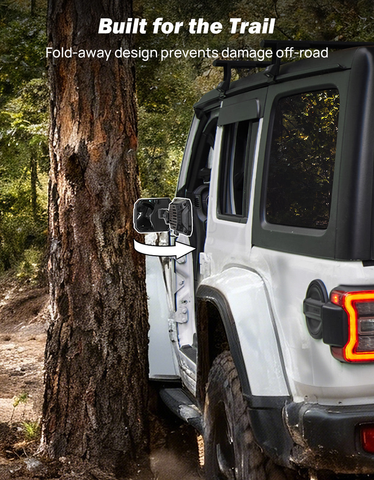 Jeep Mirrors Doors Off Compatible with Wrangler JL JK Gladiator JT