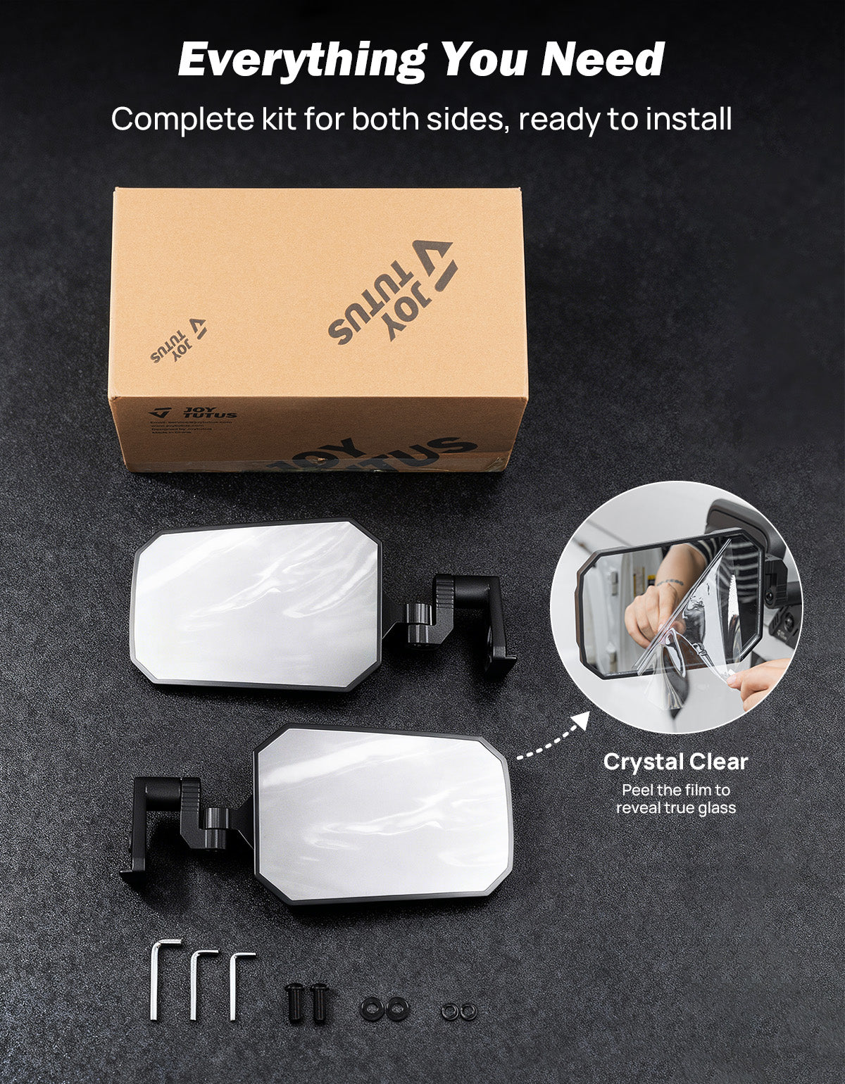 Doors Off Side Mirrors for Wrangler JL 2018–2026 & Gladiator JT