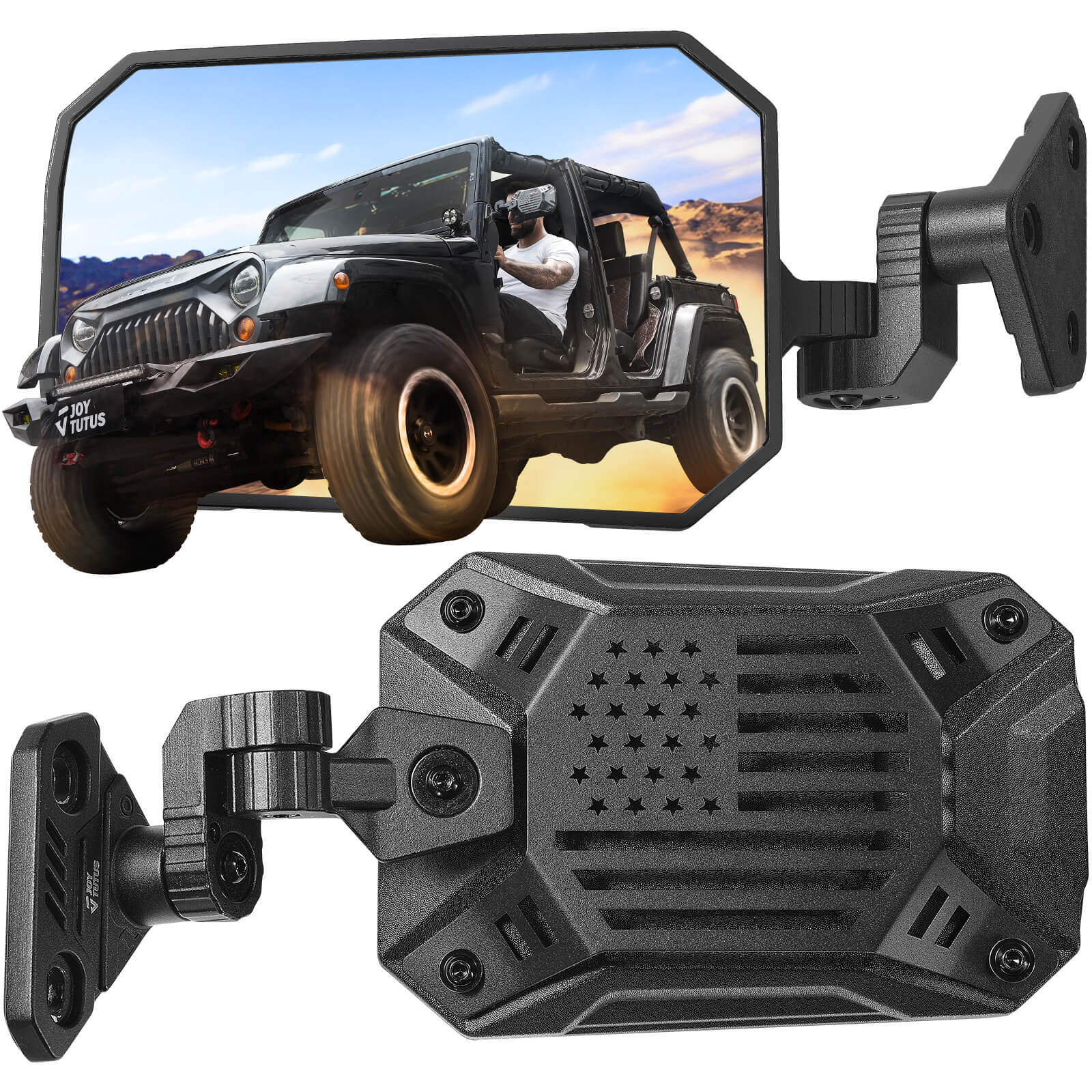 JOYTUTUS Wrangler Mirrors Doors Off Fit for Wrangler TJ JK & Unlimited 1997-2018