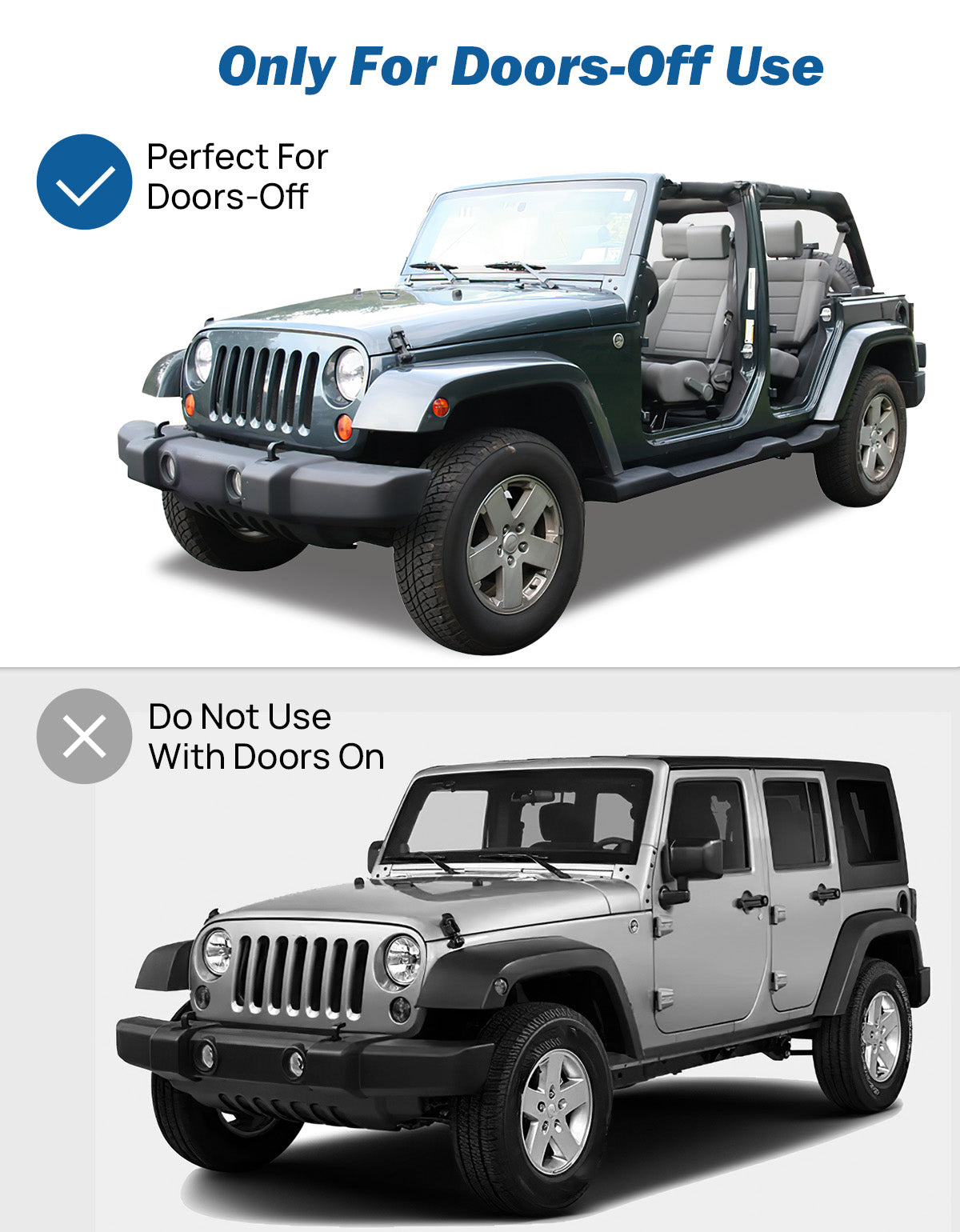 Jeep Mirrors Doors Off Compatible with Wrangler JL JK Gladiator JT