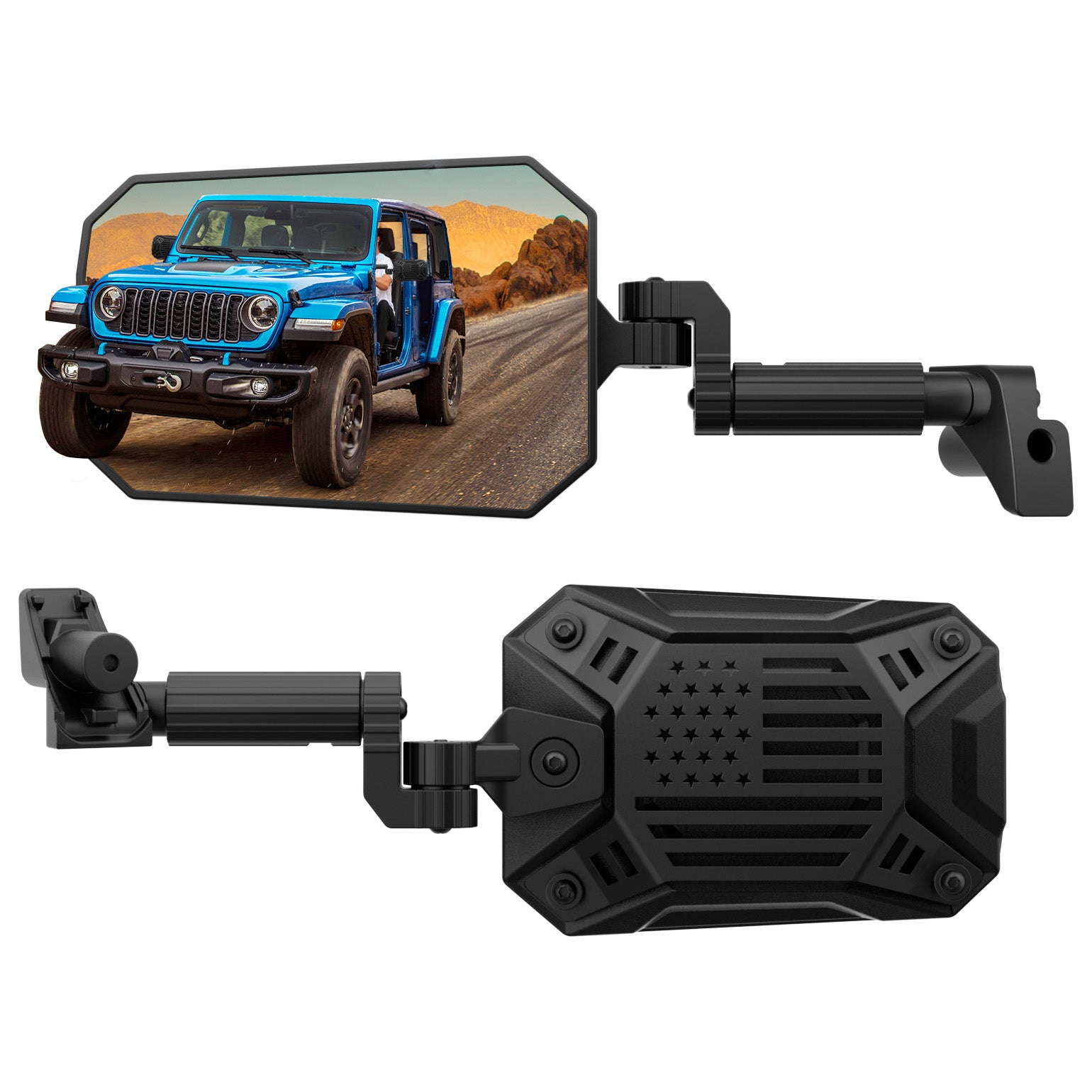 Mirrors Doors Off Compatible with 2024-2026 Wrangler JL Gladiator JT