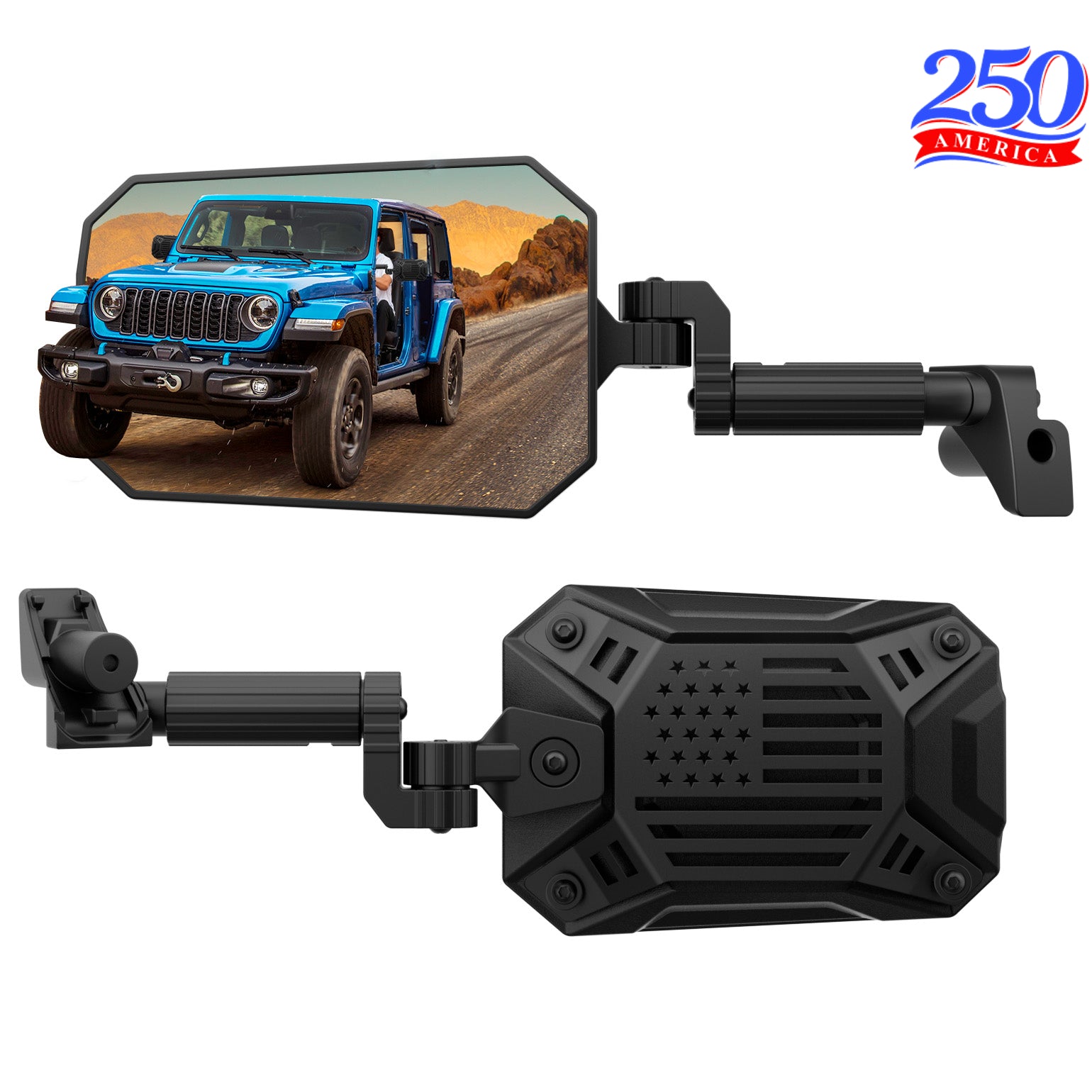 Mirrors Doors Off Compatible with 2024-2026 Wrangler JL Gladiator JT
