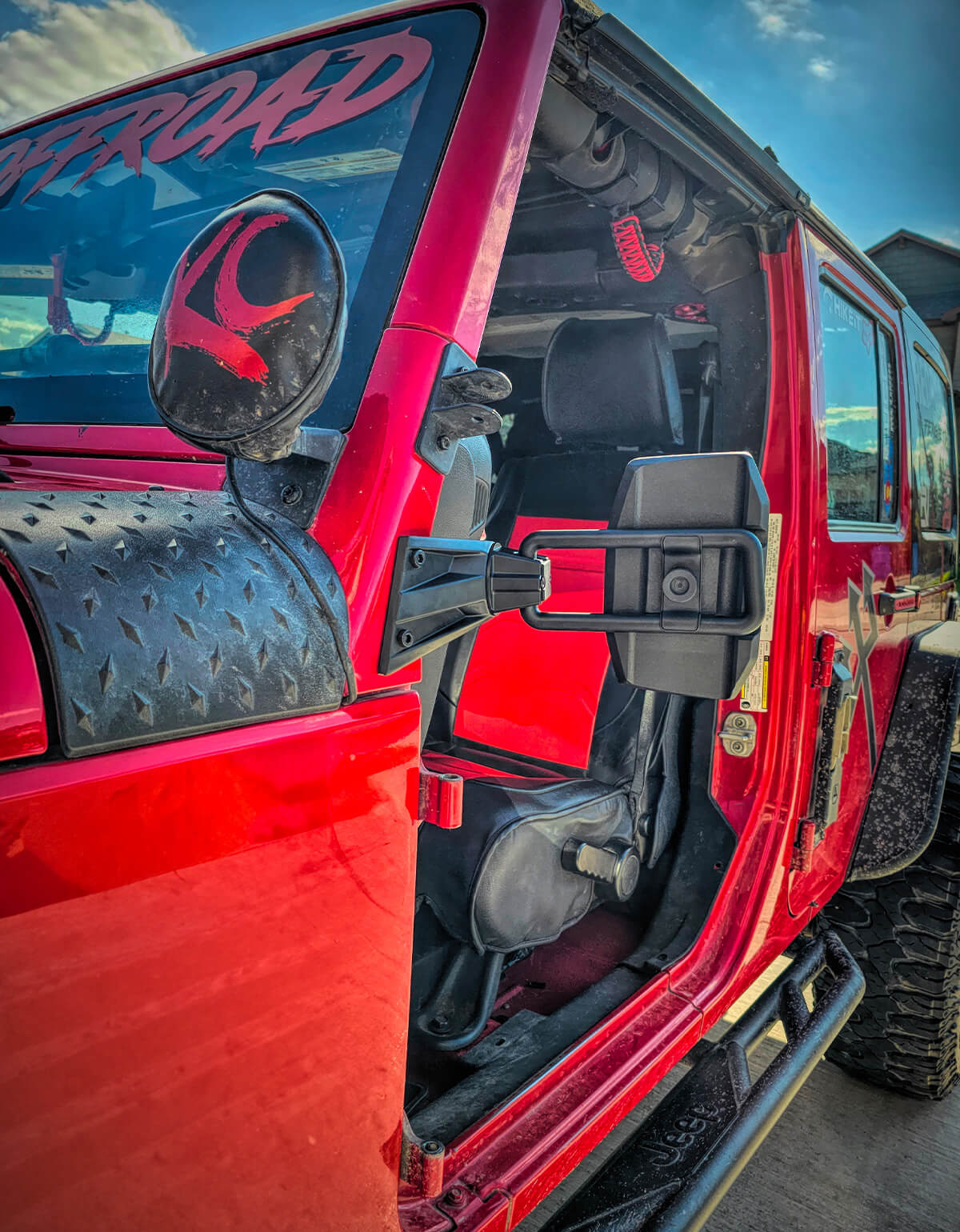 Adjustable Doors-Off Side Mirrors for Wrangler JK & TJ 1997–2018