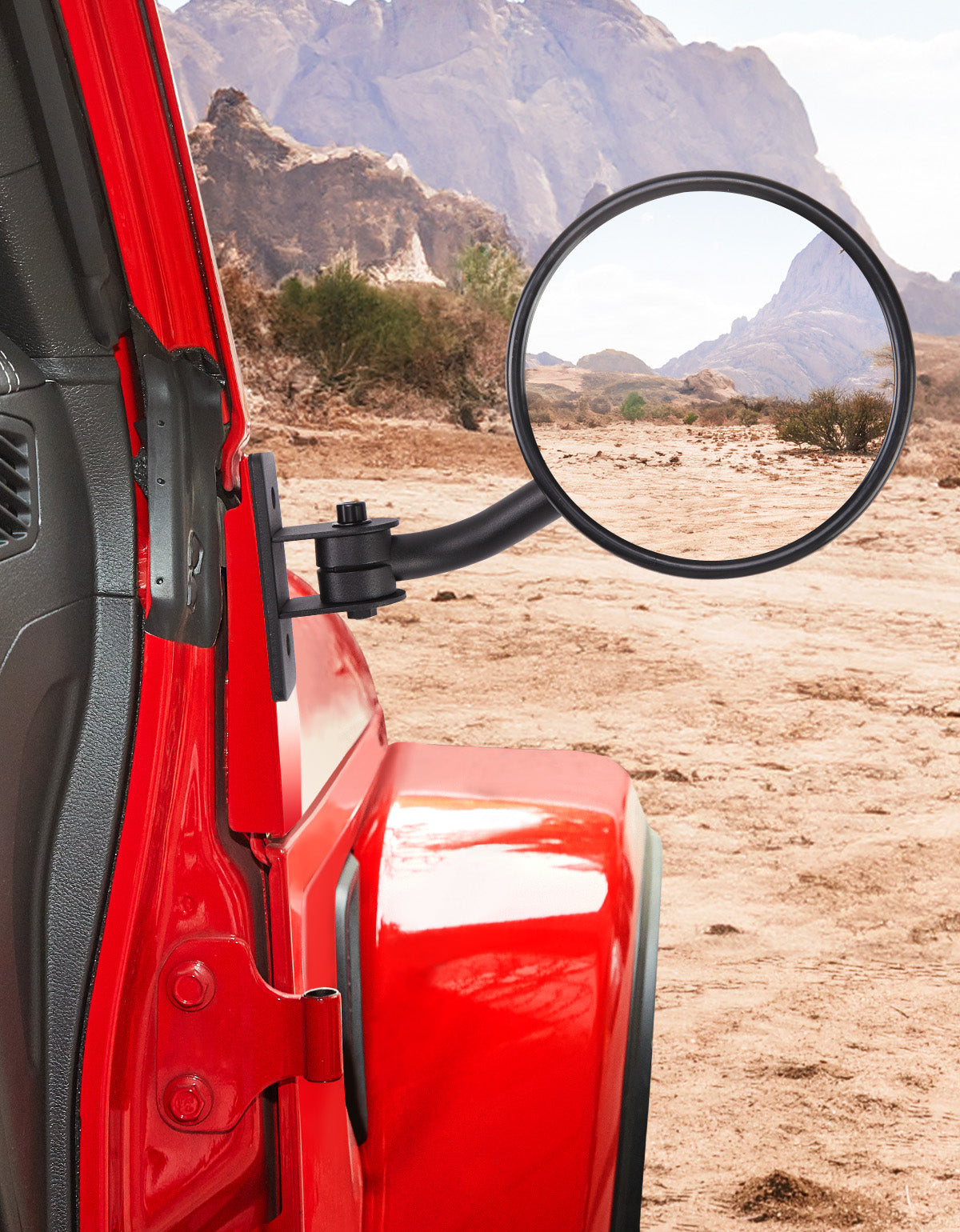 Round Doors-Off Side Mirrors for Wrangler TJ & JK JKU 1997–2018
