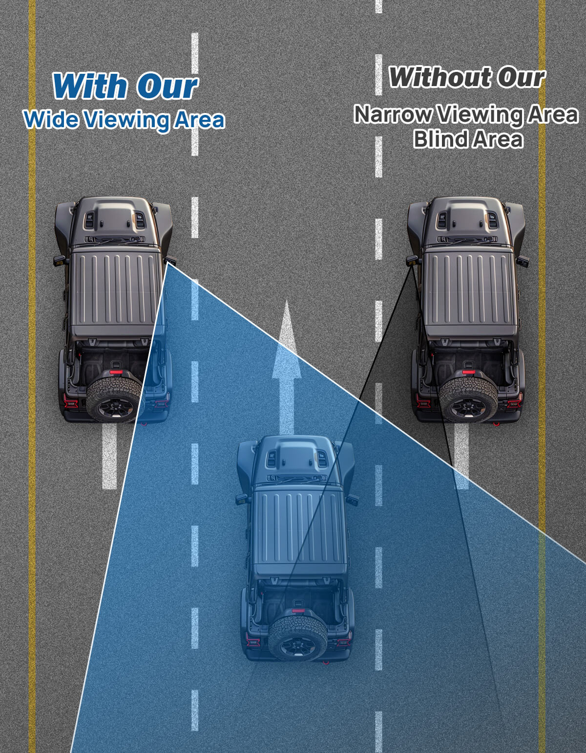 Blind Spot Mirrors 2-Pack for Trucks & Cars, Extended View Side Mirrors