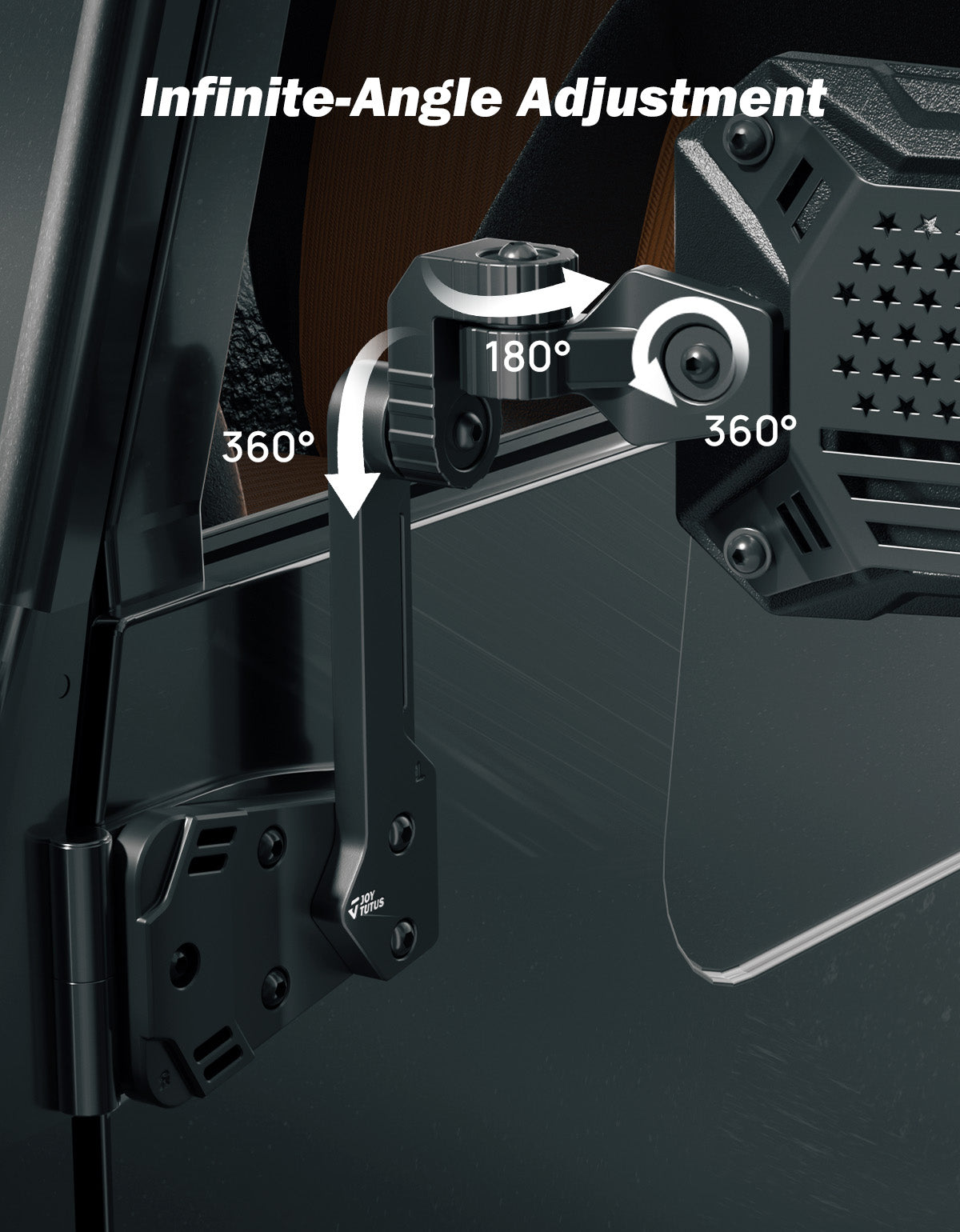 Wrangler Side Mirrors Replacement for YJ/TJ 1987-2006, US Flag Pattern, Wider View & No Vibration