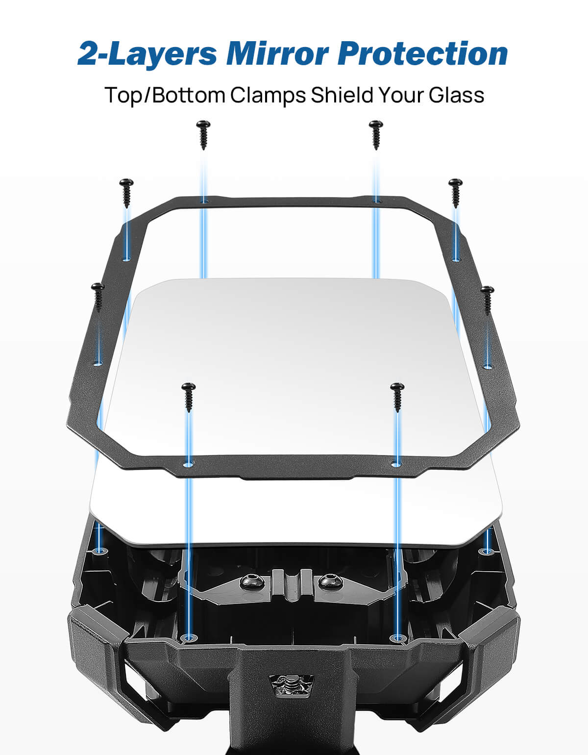 Wrangler Doors-Off/On Mirrors with Integrated Spot Light Mount for TJ/JK/JKU 1997–2018