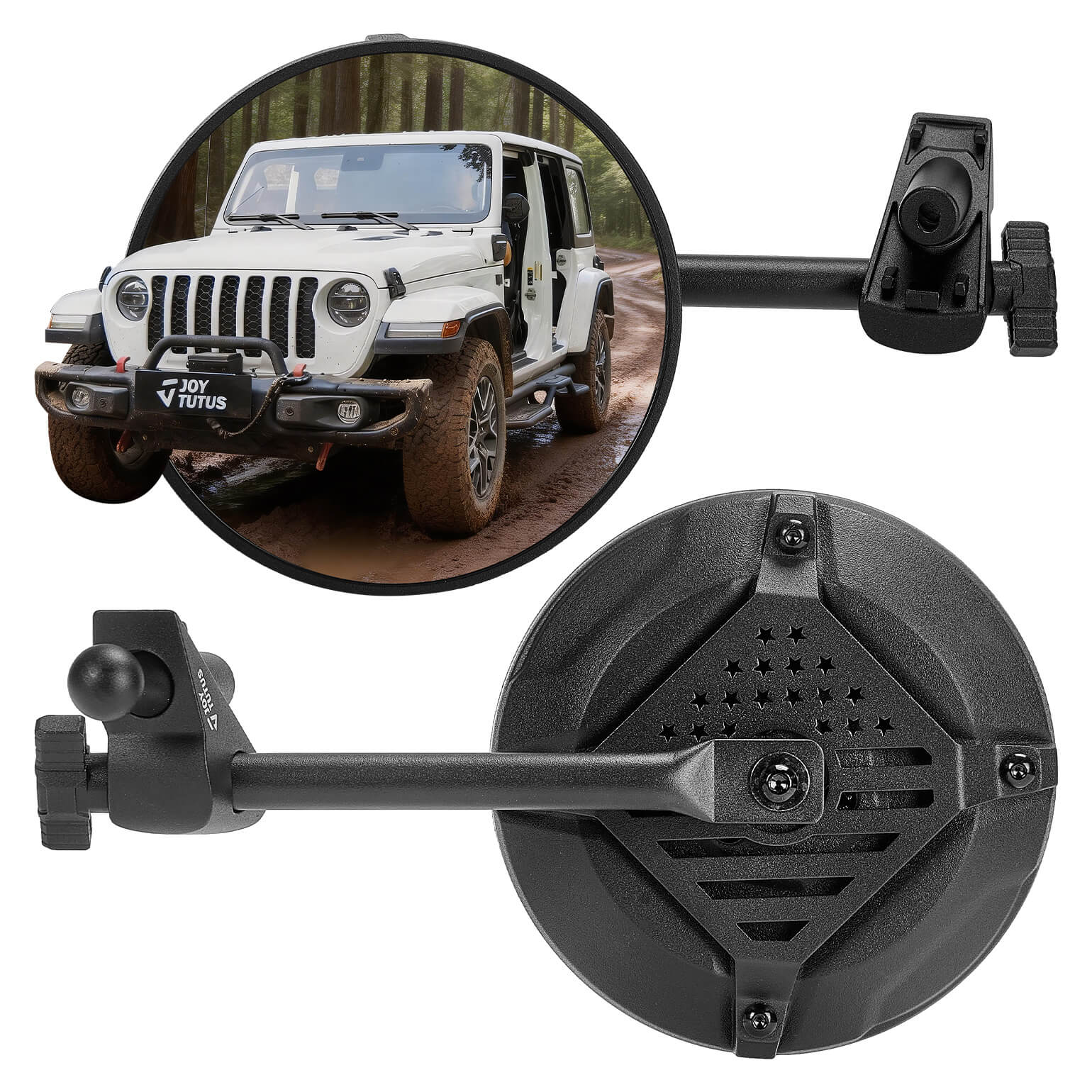 Door Off Mirrors for Wrangler JL & Gladiator JT, 6” Off-Road Mirrors