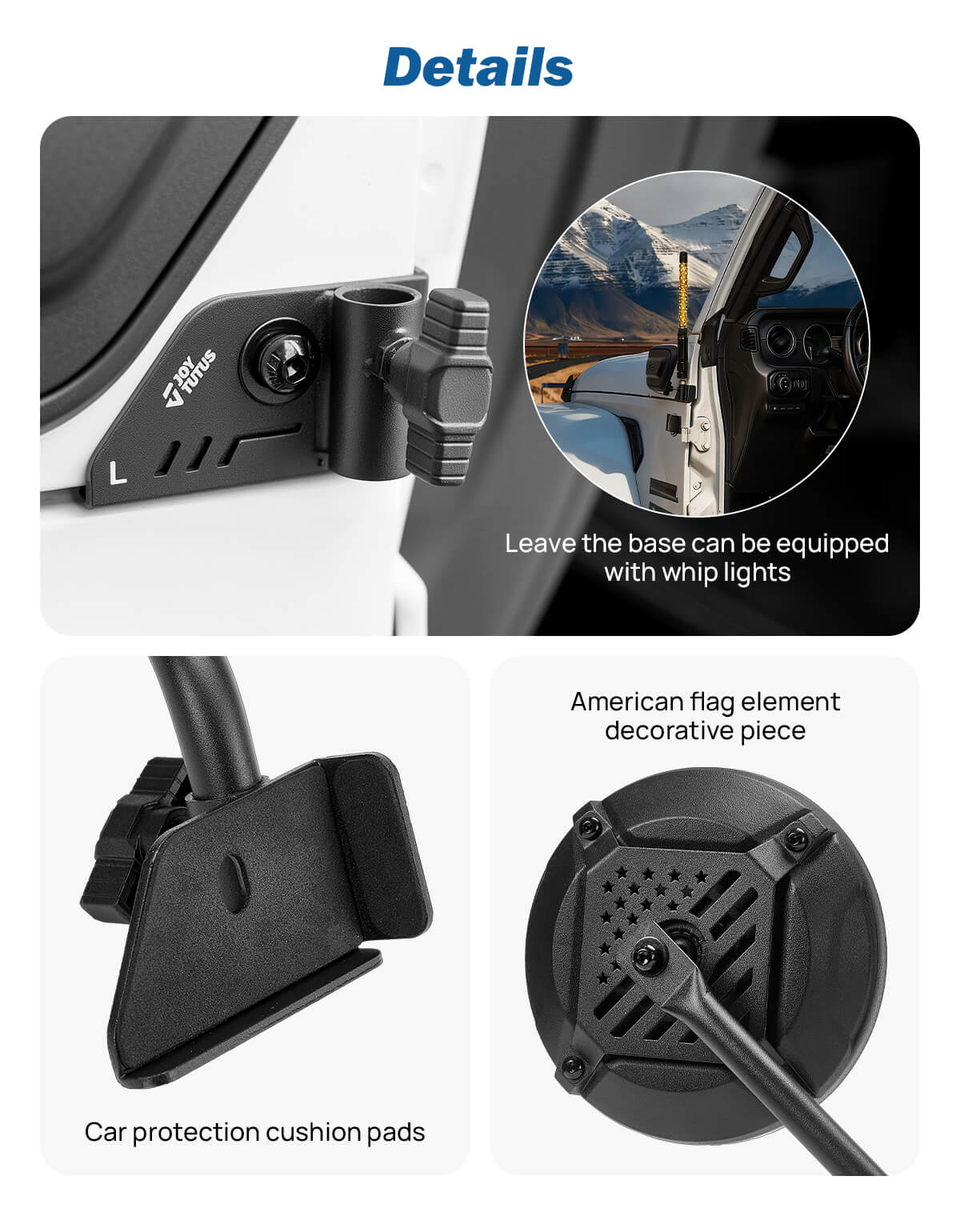 Door Off Mirrors for Wrangler JL 2018–2026 & Gladiator JT 2020–2026