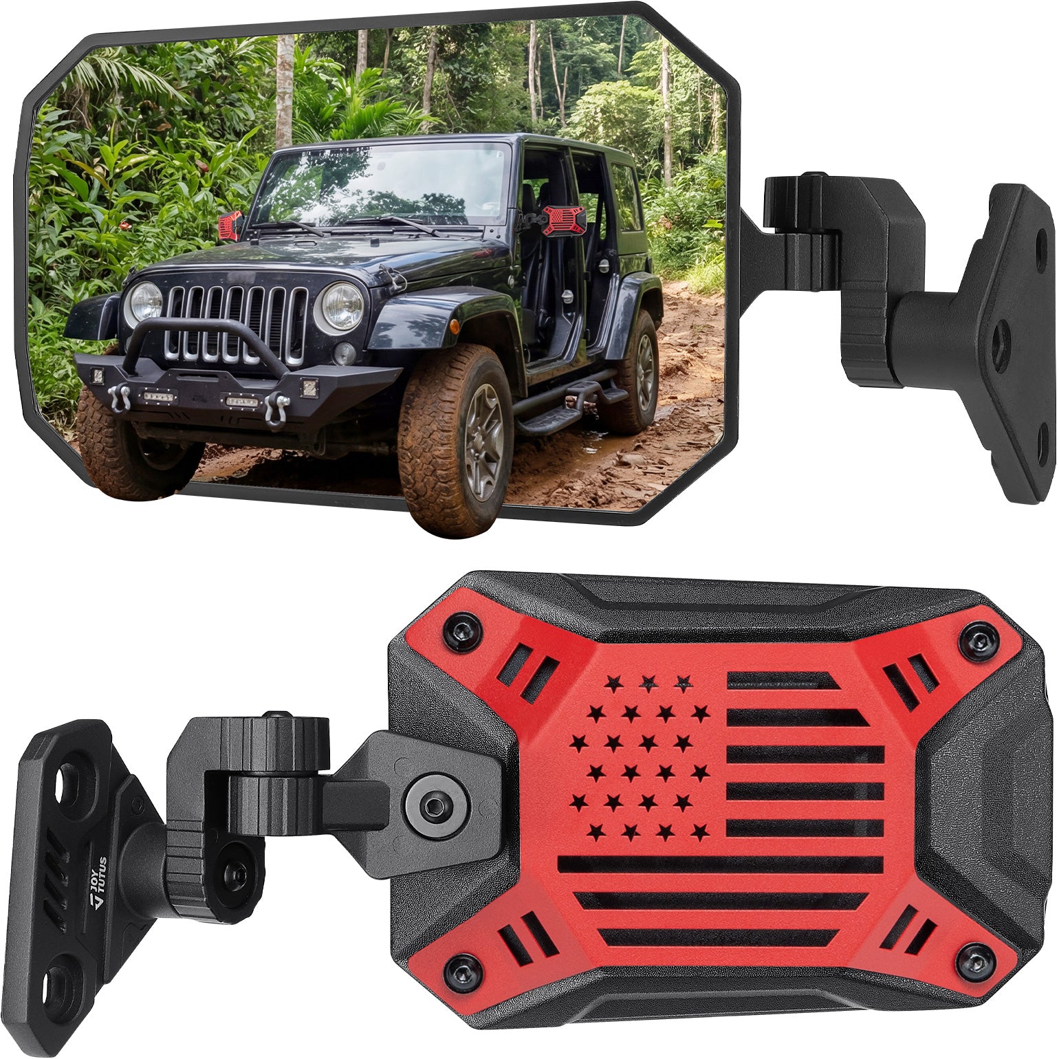 Jeep Wrangler TJ & JK Doors Off Mirrors (1997–2018) – No Vibration, Wider View