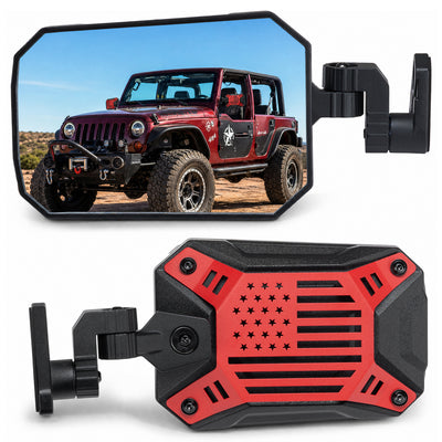 Jeep Wrangler TJ & JK Doors Off Mirrors (1997–2018) – No Vibration, Wider View