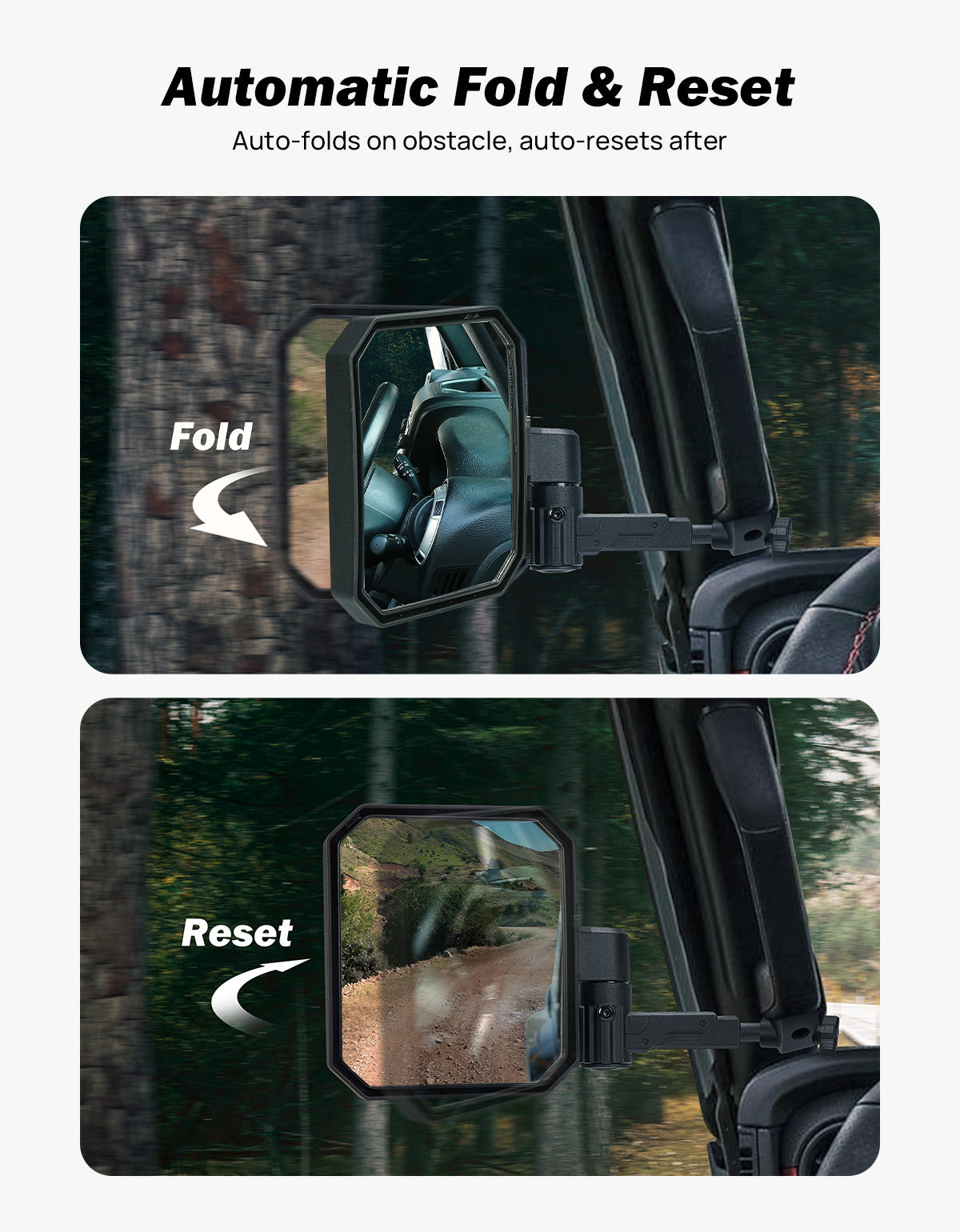 Jeep Mirrors Doors Off Compatible with Wrangler JL JK Gladiator JT