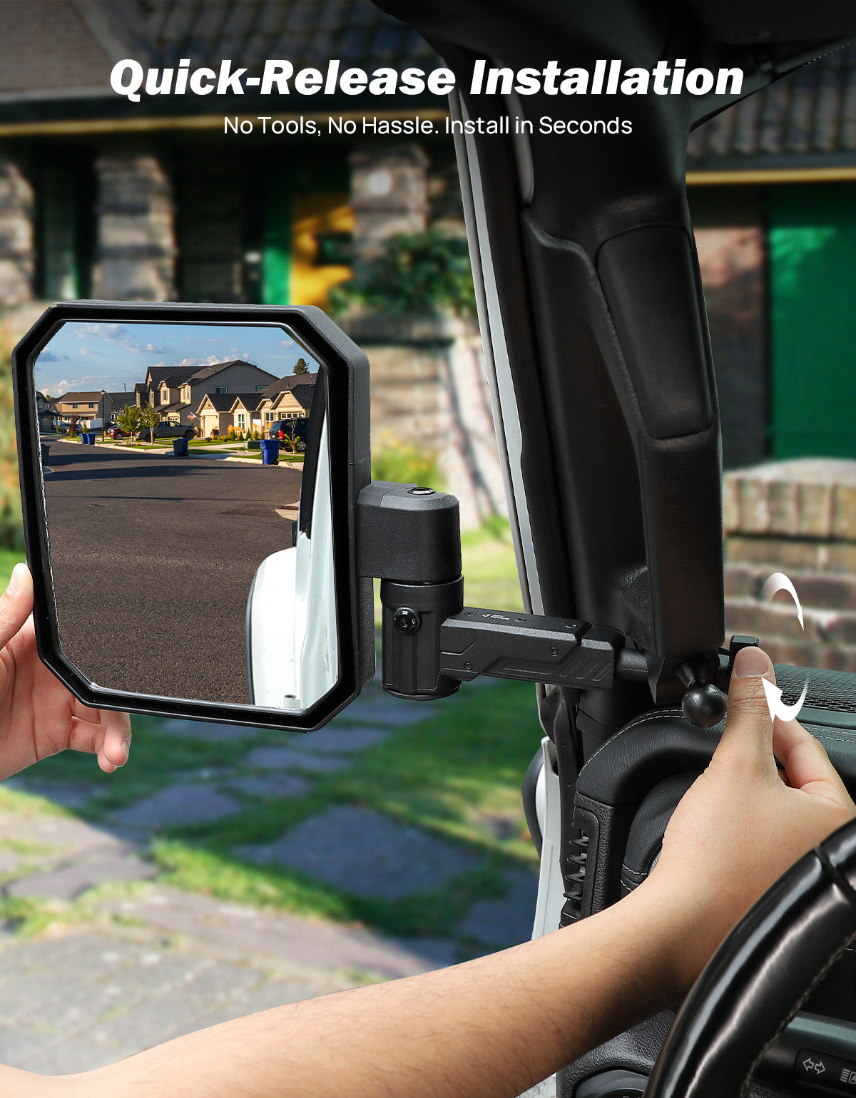 Doors Off Mirrors for Jeep Wrangler JL & Gladiator JT (2018–2023)
