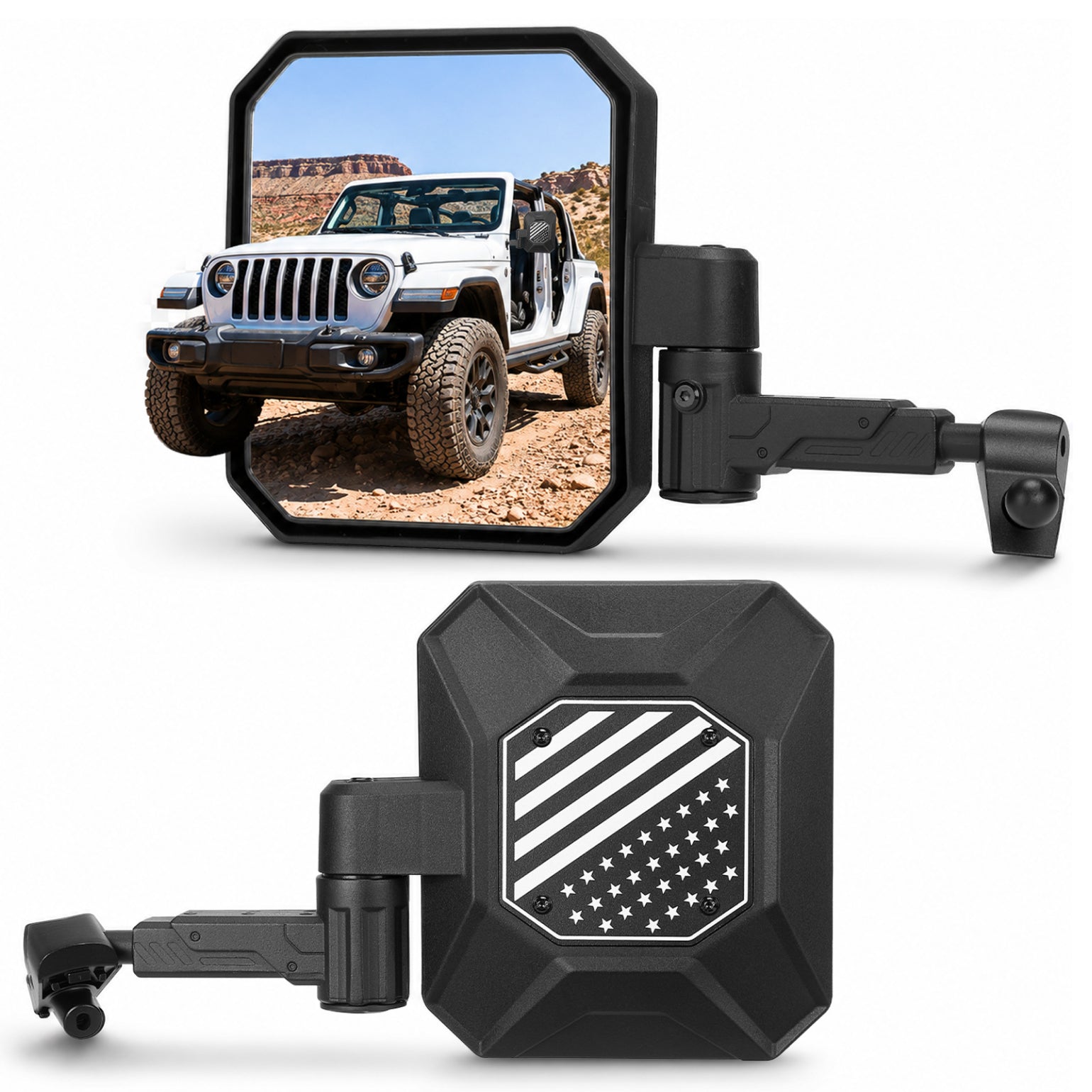 Doors Off Mirrors for Jeep Wrangler JL & Gladiator JT (2018–2023)