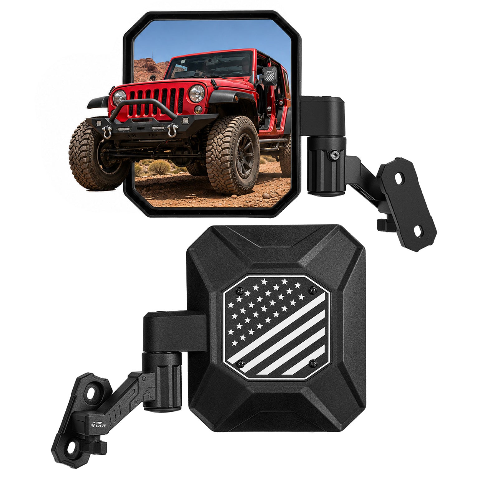 Doors Off Mirrors for Jeep Wrangler TJ & JK (1997–2018) – Anti-Shake Design