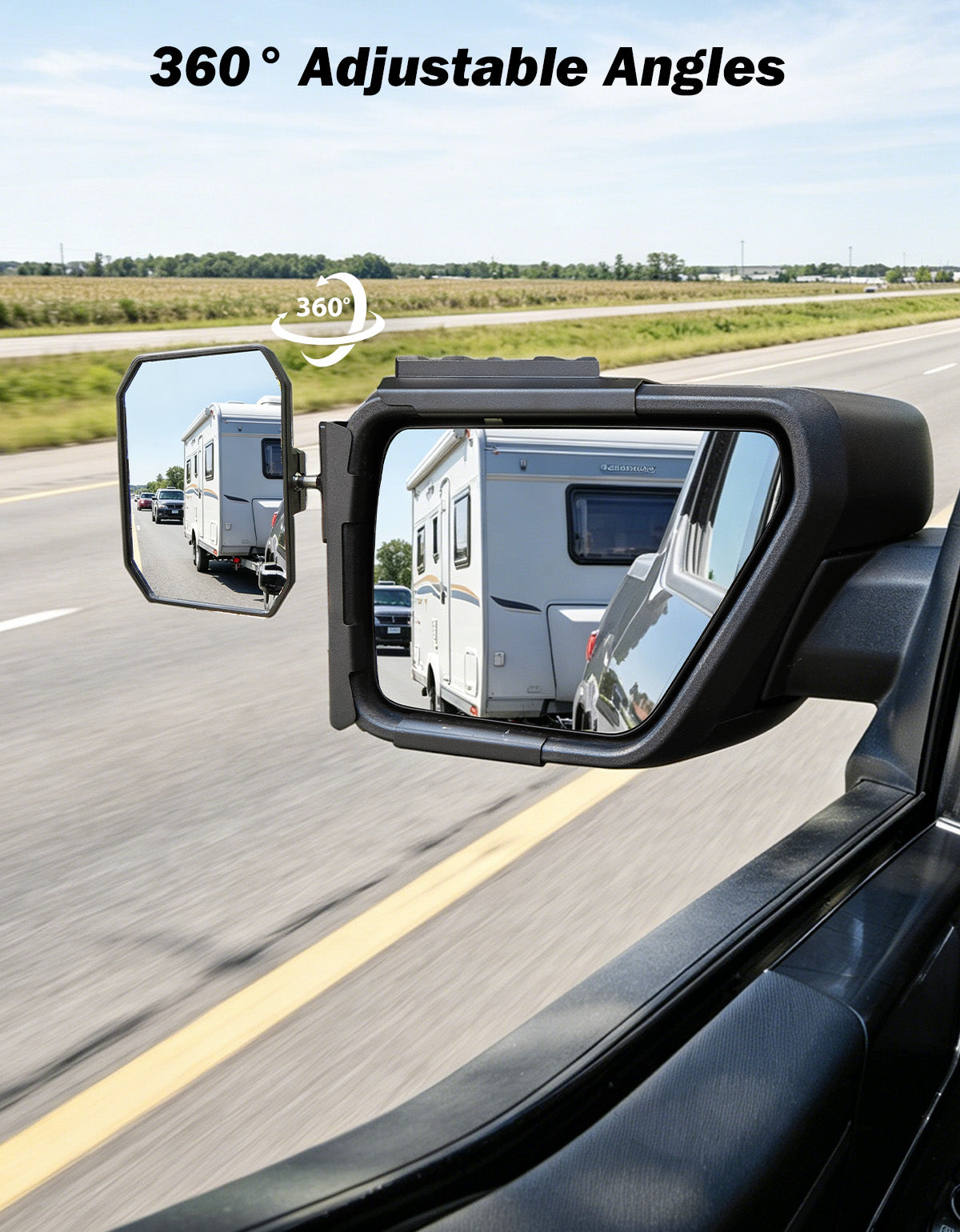 F150 Towing Mirror Extensions with Tactical Rails for 2021–2026