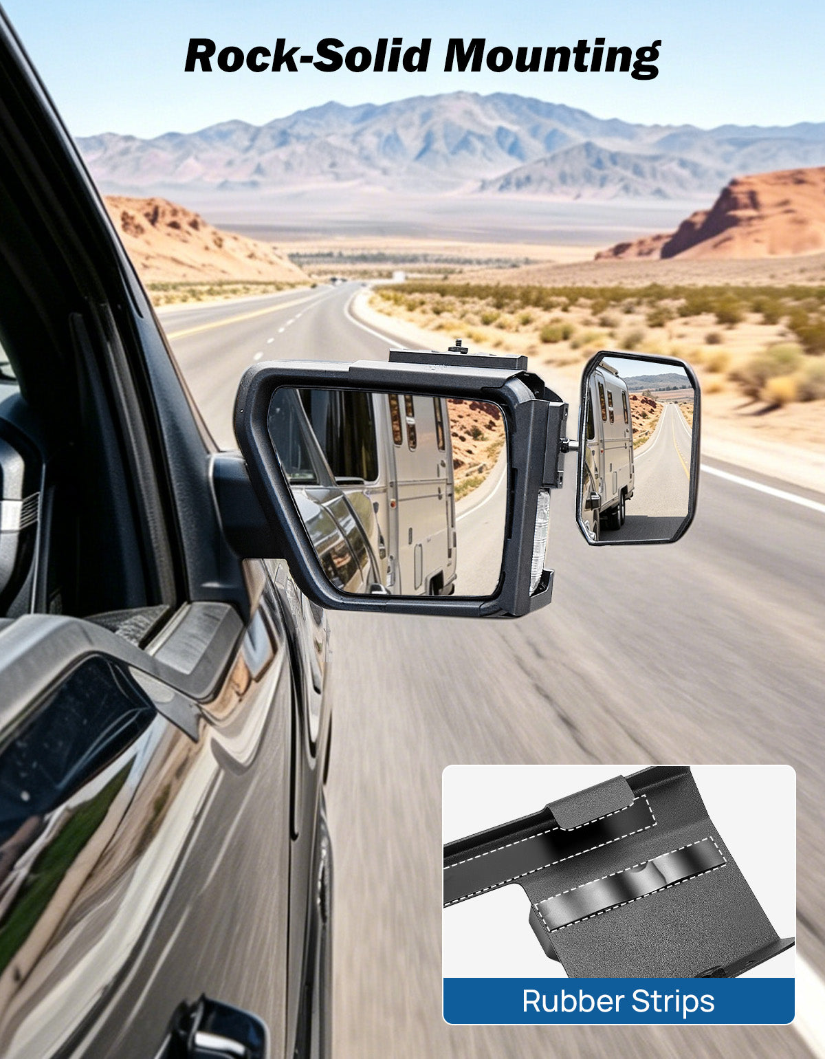 F150 Towing Mirror Extensions with Tactical Rails for 2021–2026