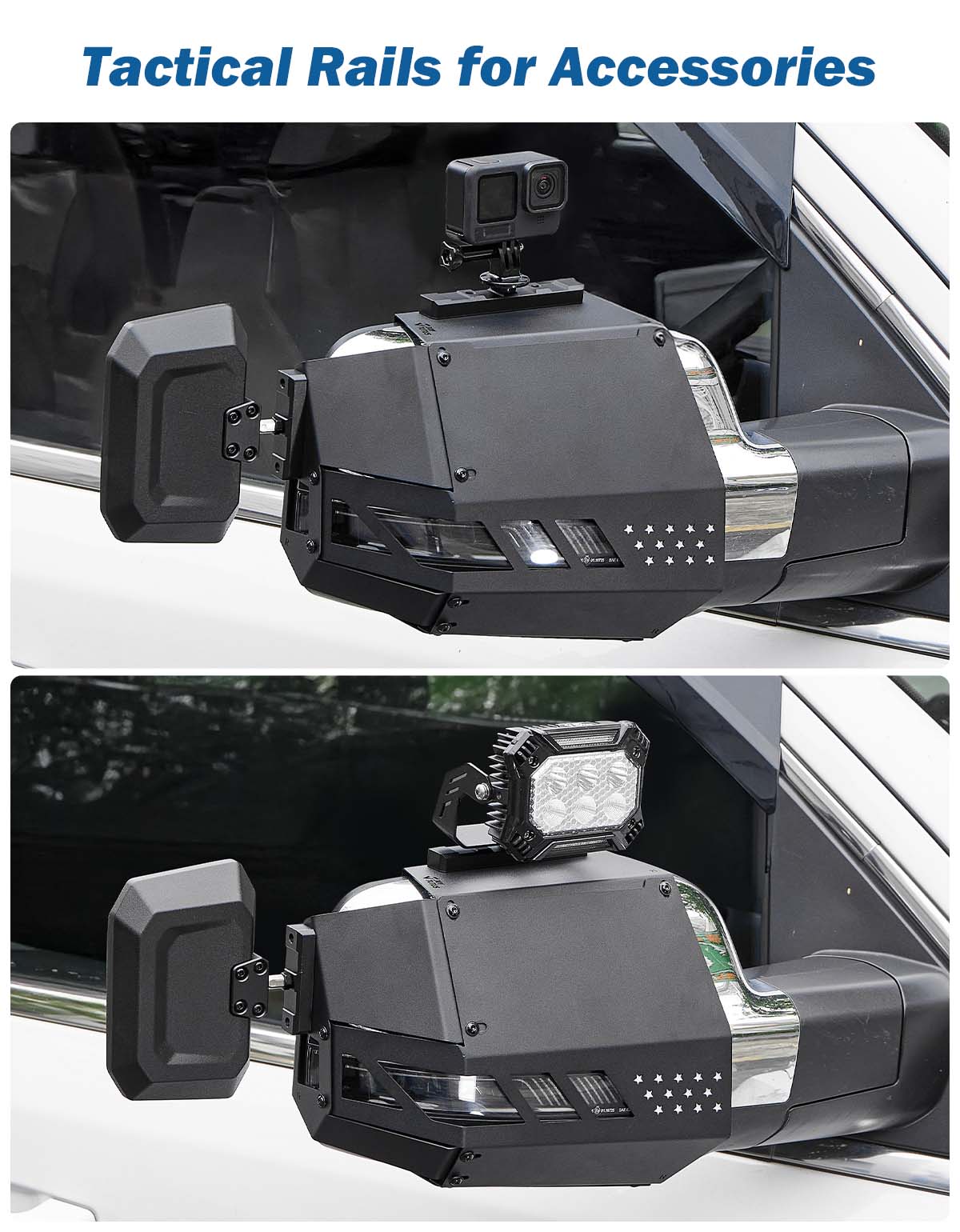 Tow Mirrors for 2019–2026 RAM 1500 New Body Style | Stable Clip-On Design