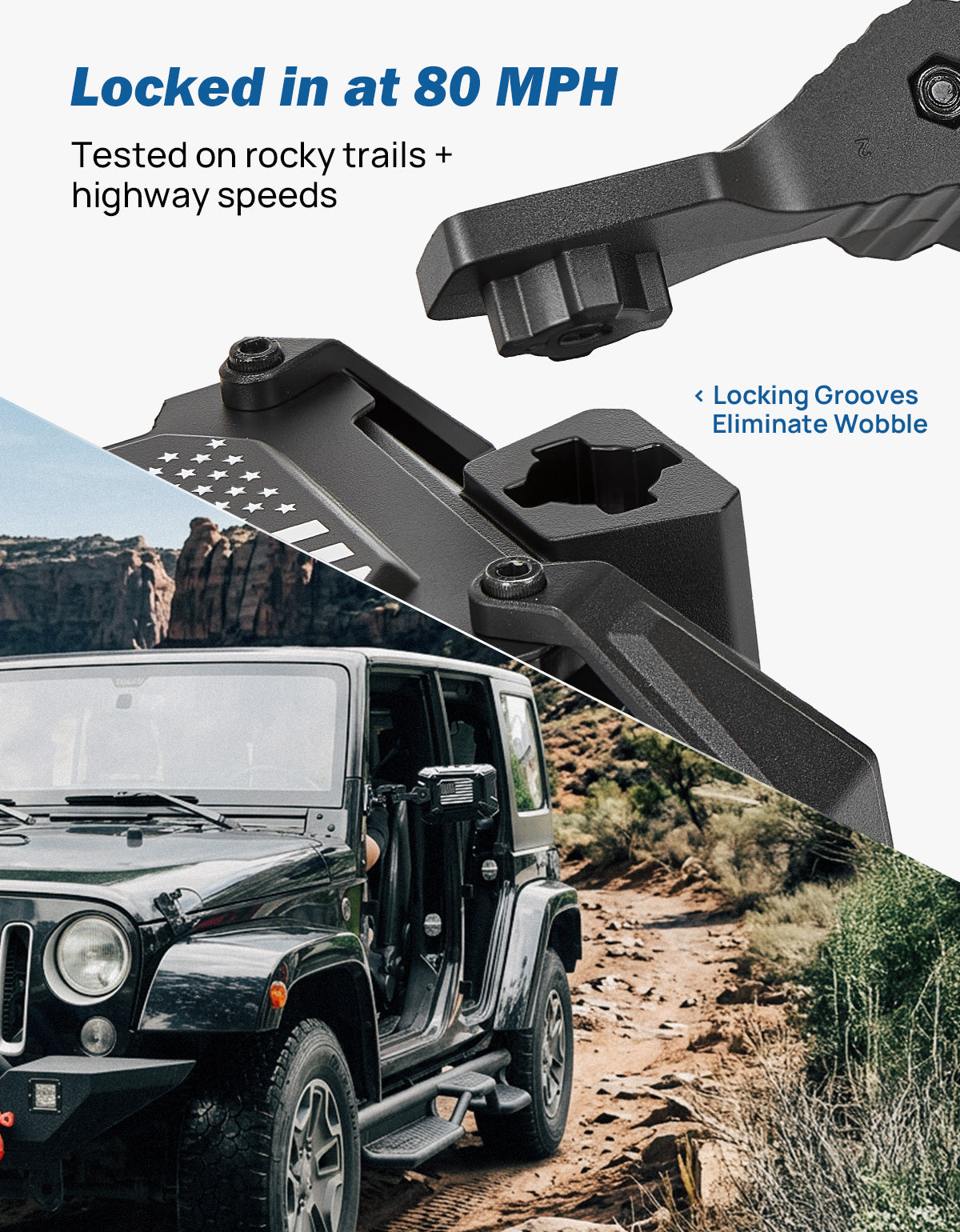 Doors On & Off Trail Mirrors for Jeep Wrangler TJ, JK & JKU (1997–2018)