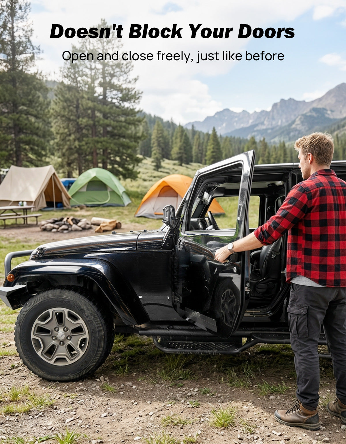 Doors On & Off Trail Mirrors for Jeep Wrangler TJ, JK & JKU (1997–2018)