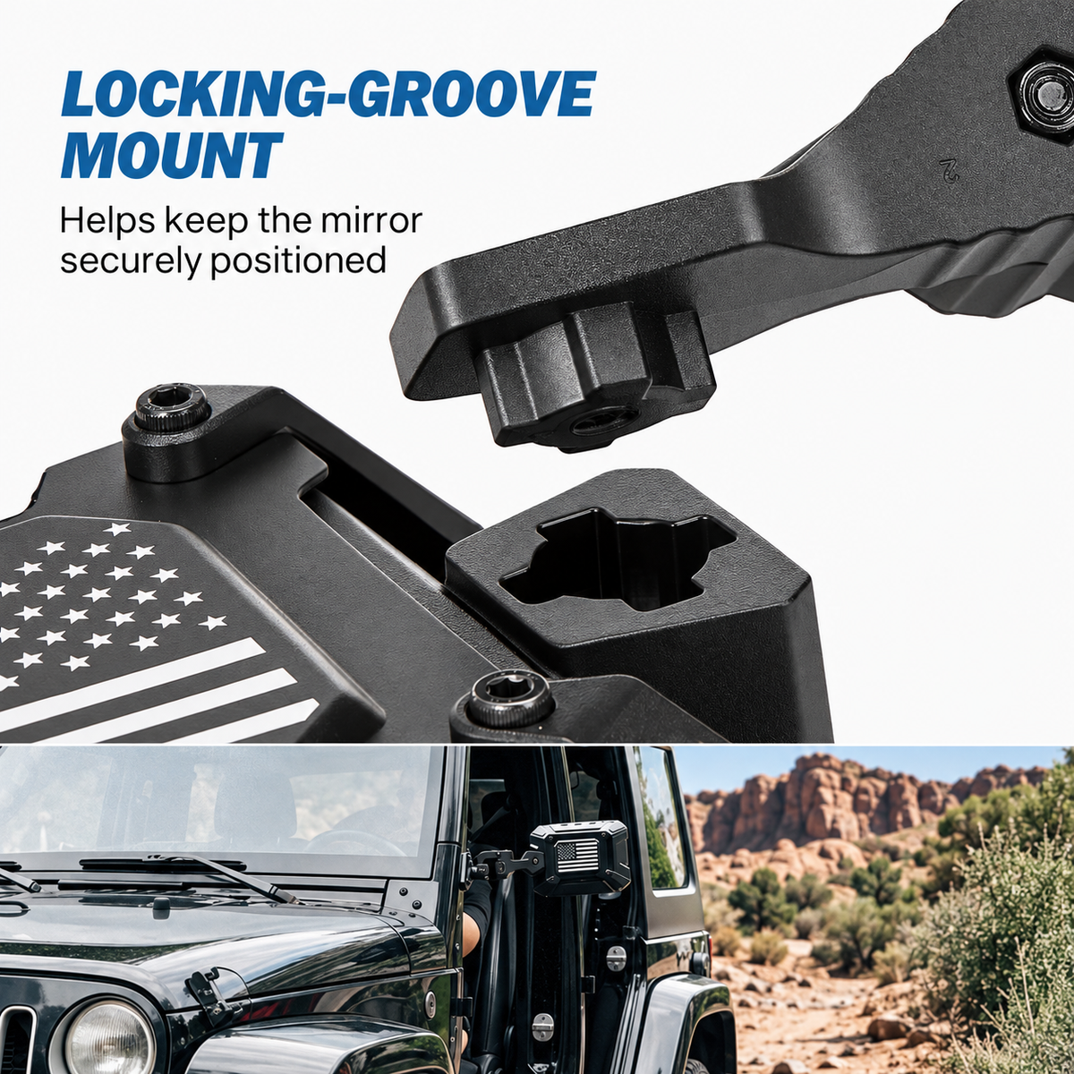 Doors On & Off Trail Mirrors for Jeep Wrangler TJ, JK & JKU (1997–2018)