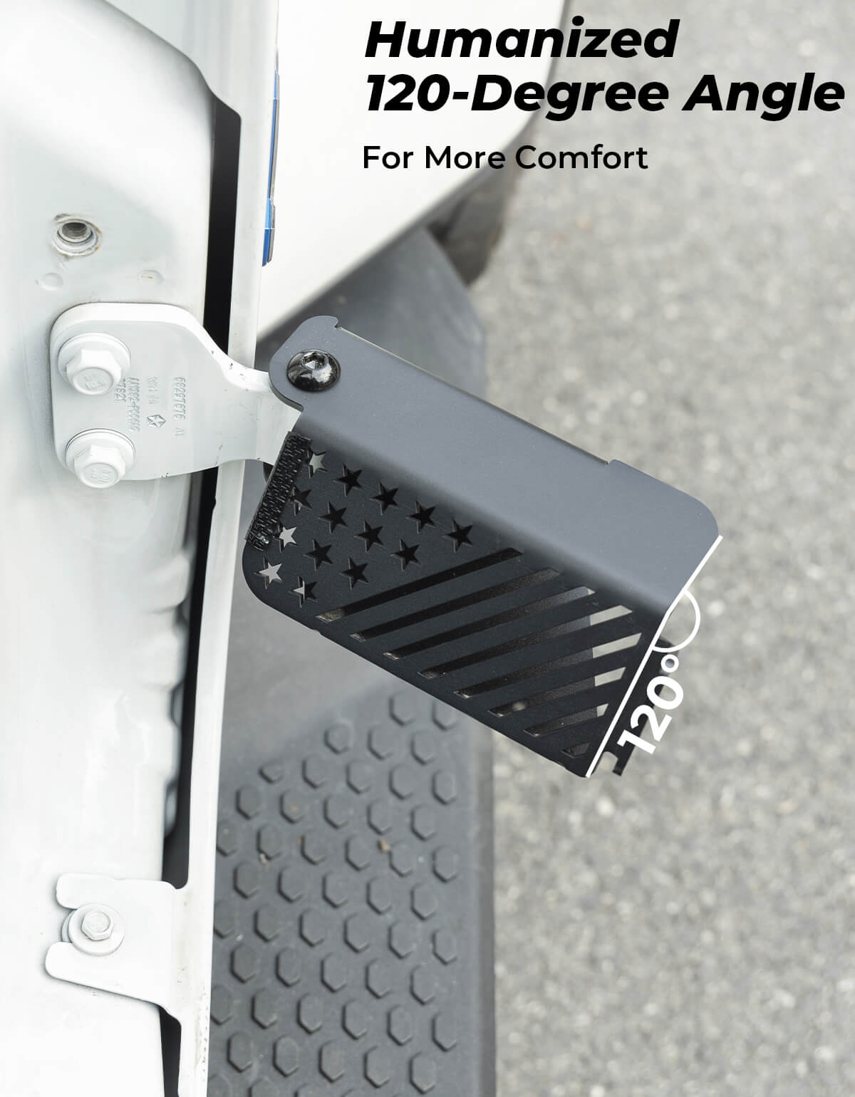 120° Foot Pegs for Wrangler JK JL Gladiator JT 2007–2026