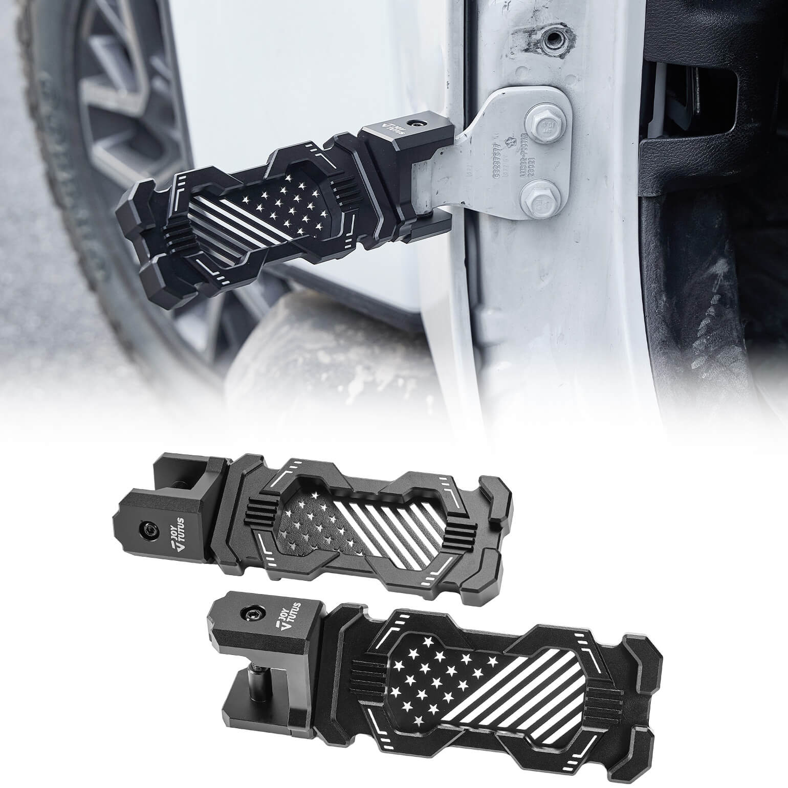 120° CNC Foot Pegs Doors Off for Wrangler JK JL Gladiator JT 2007–2026
