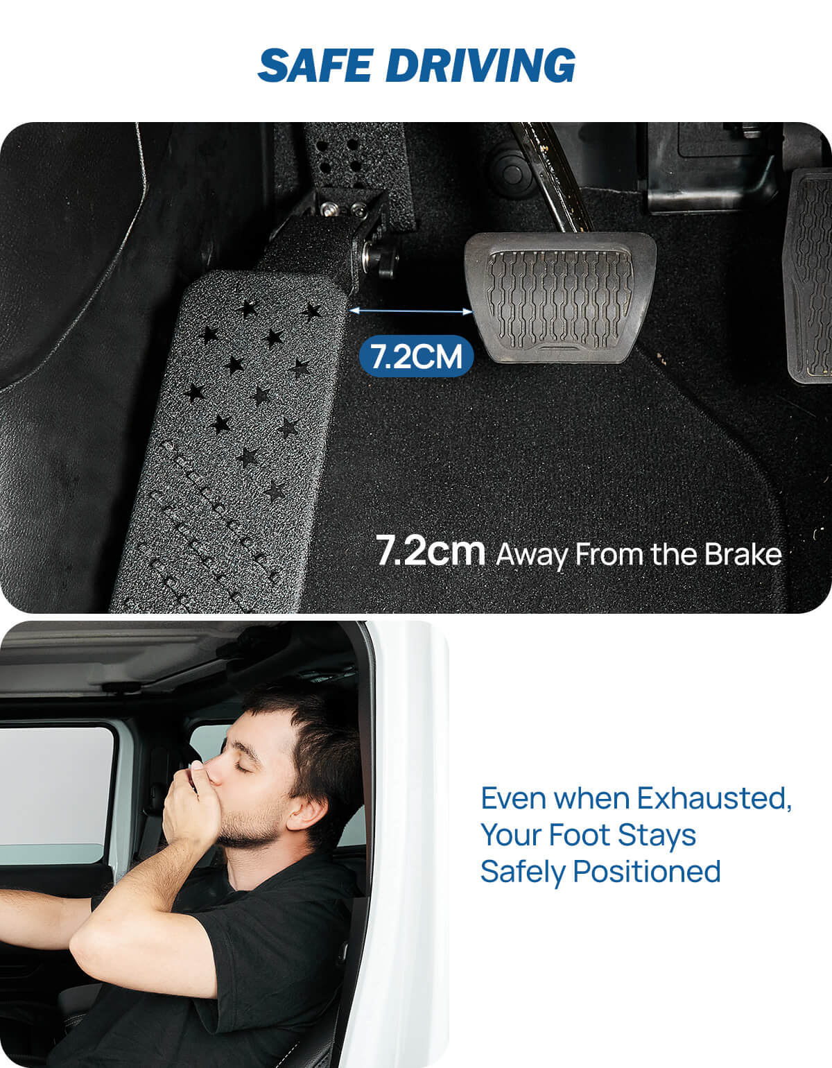 Dead Pedal Foot Rest Pad for Jeep Wrangler JK/JL 2007-2026 & Gladiator