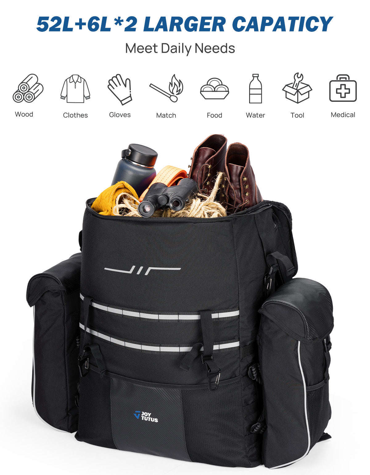 Spare Tire Storage Bag 52L for Offroad Camping 30–40 Inch Tires