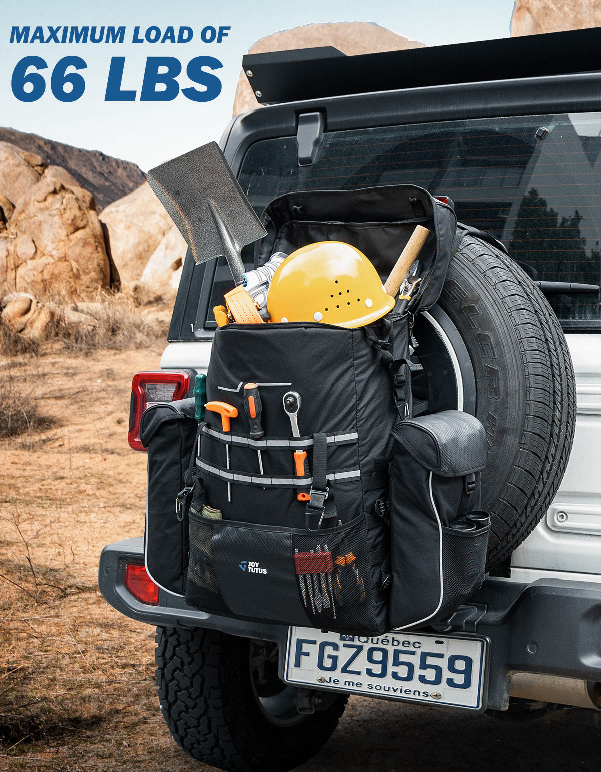 Spare Tire Storage Bag 52L for Offroad Camping 30–40 Inch Tires