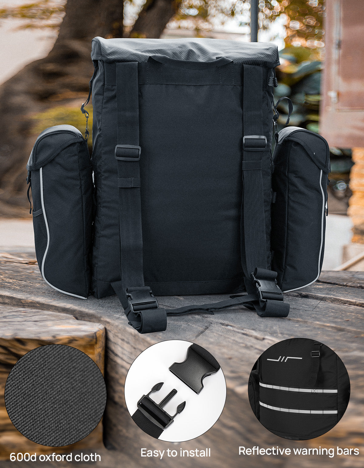 Spare Tire Storage Bag 52L for Offroad Camping 30–40 Inch Tires