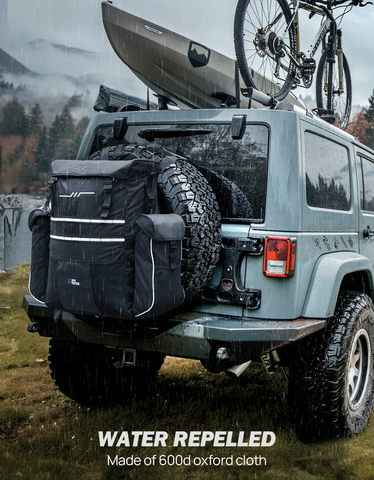 Spare Tire Storage Bag 52L for Offroad Camping 30–40 Inch Tires