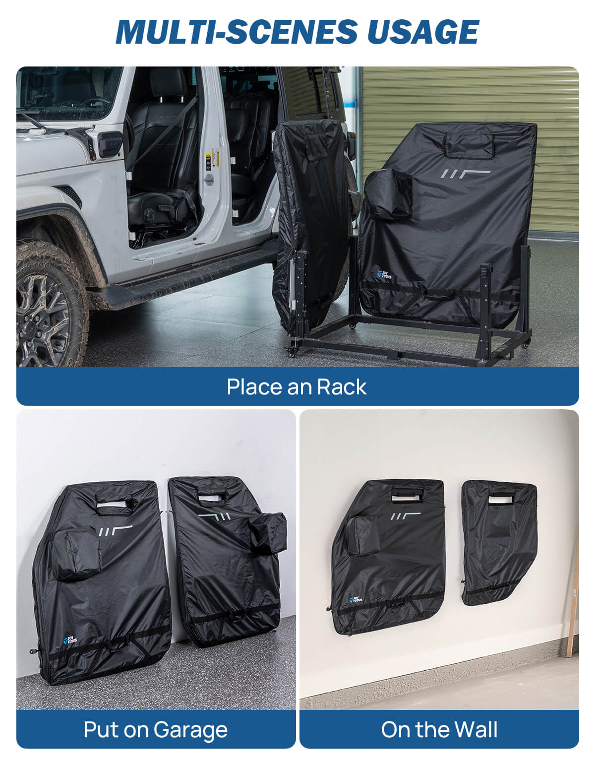 Hard Door Storage Bags for Wrangler CJ–JL & Gladiator JT 1976–2025