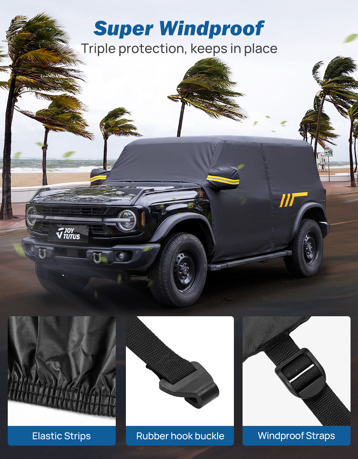Ford Bronco 4 Door Cab Cover (2021–2026) – Waterproof SUV Cover with UV50+ Protection & Zipper Access