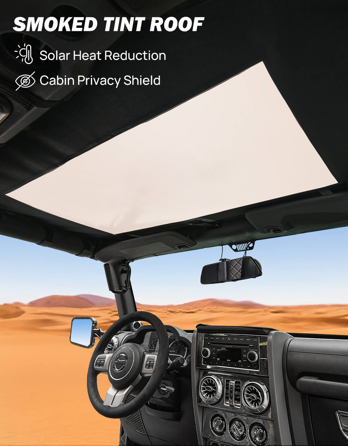 Waterproof Sun Shade Top for Wrangler JKU 4-Door 2007–2018