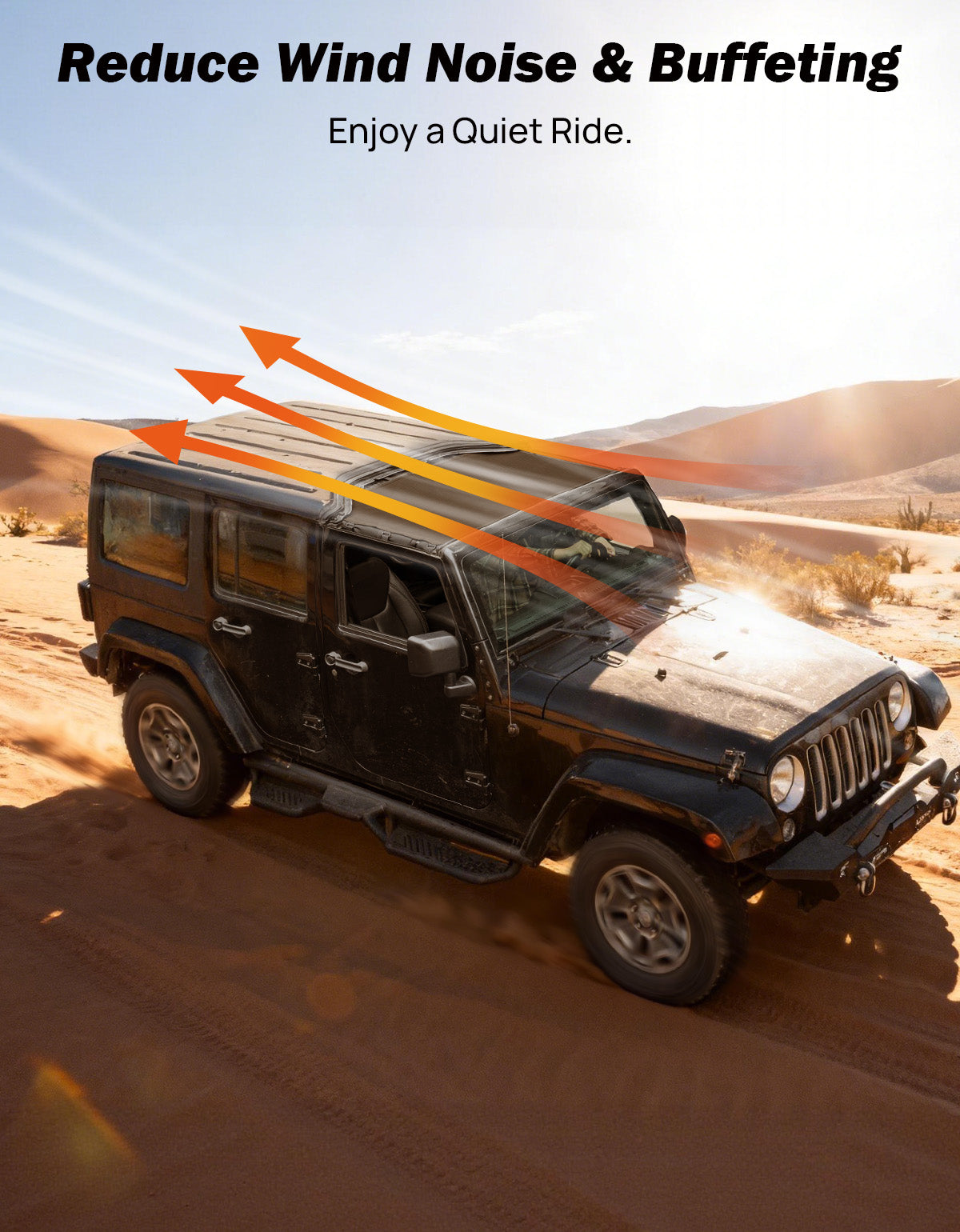 Front Mesh Sun Shade for Jeep Wrangler JK & JKU (2007–2018) – UV Protection Bikini Top