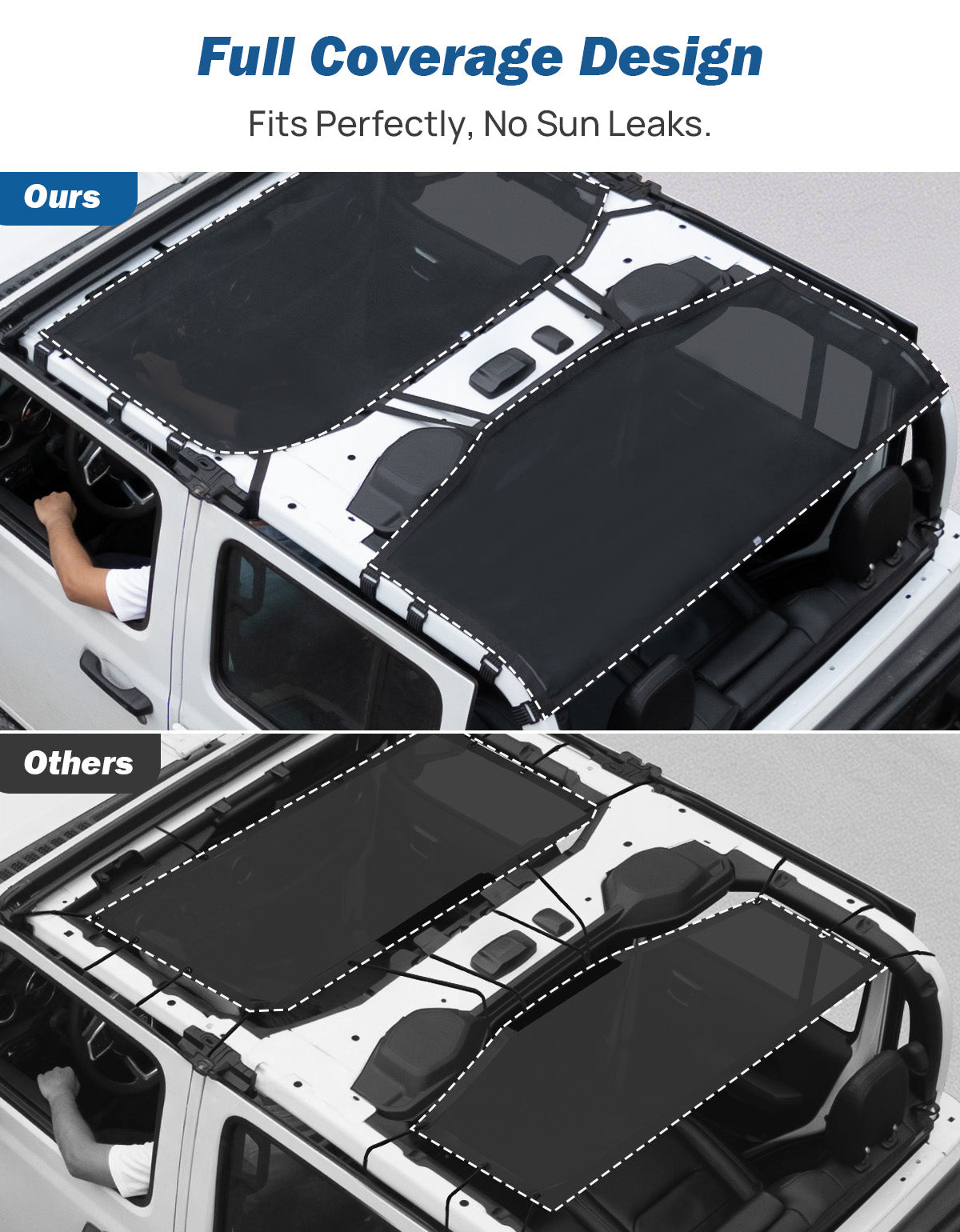 Mesh Sun Shade Top for Jeep Gladiator JT (2020–2026)