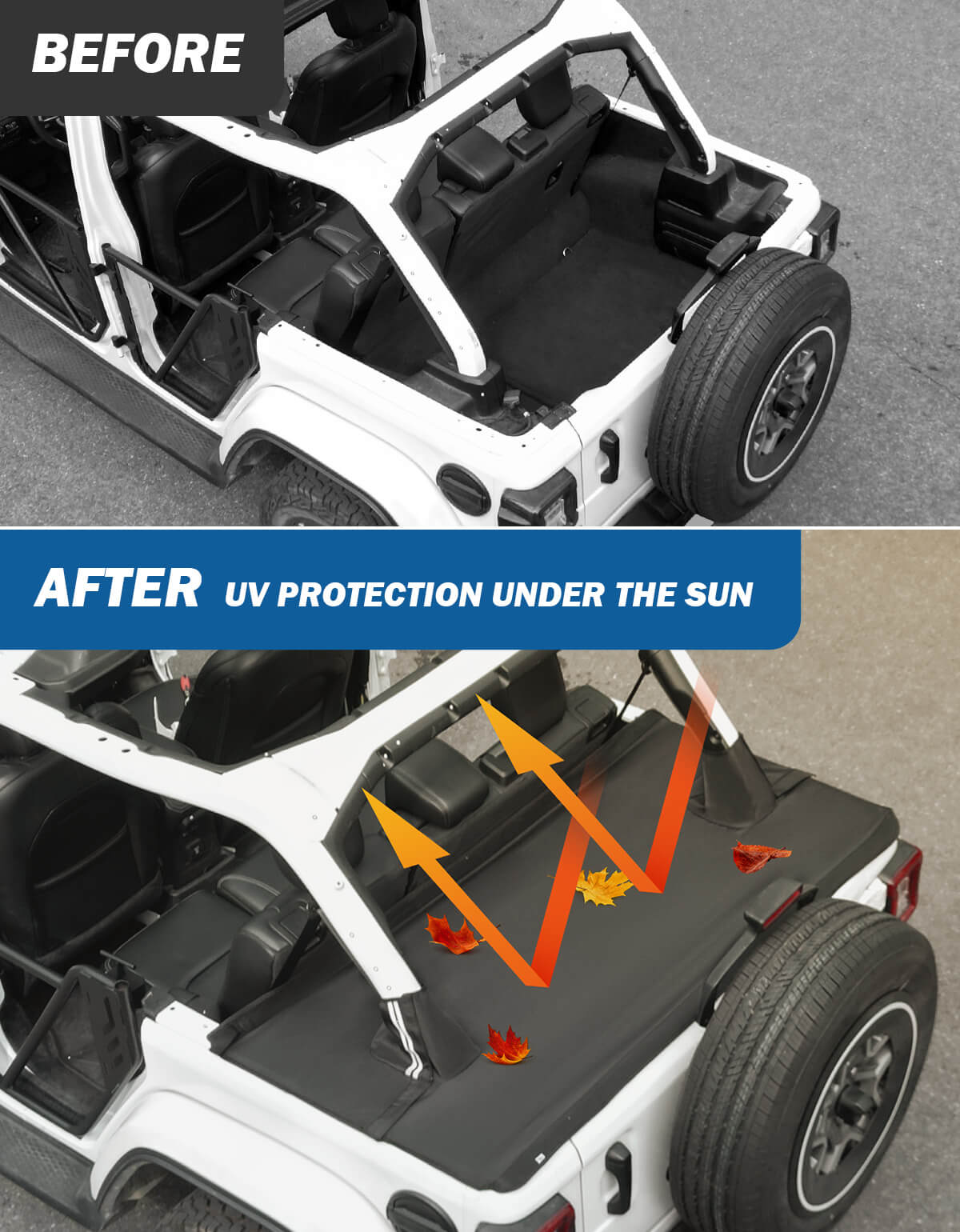 Tonneau Cargo Cover for Wrangler JLU 4-Door 2018–2026