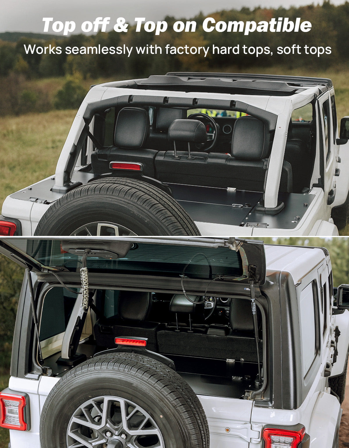 Trunk Security Deck Enclosure for 2018-2023 Wrangler JL 4-Door with Molle Panel